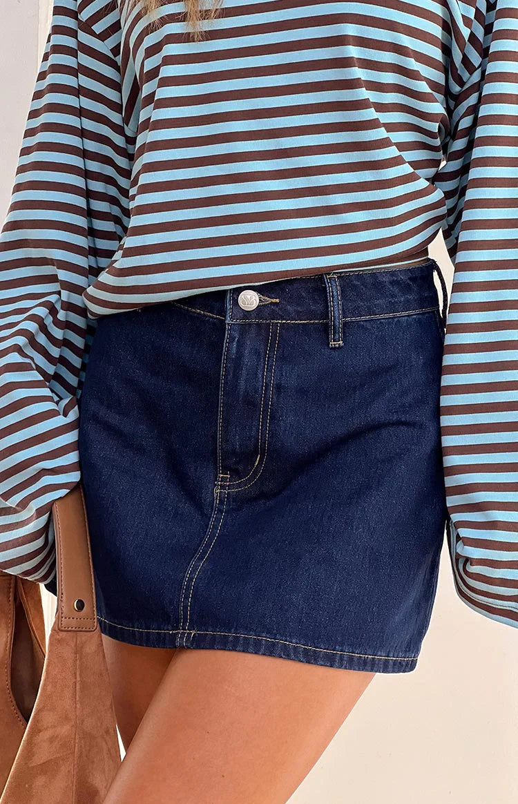 Penny Dark Denim Mini Skirt