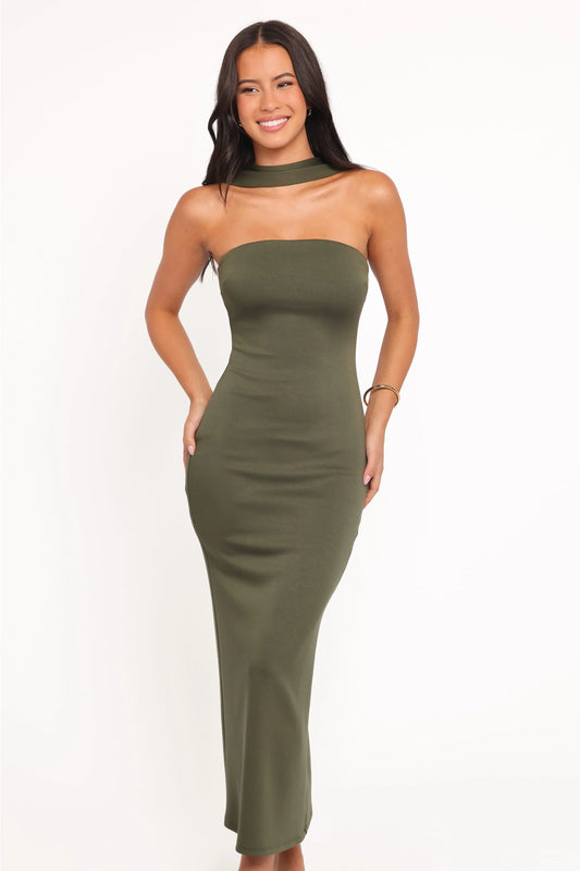 Regan Midi Dress - Olive