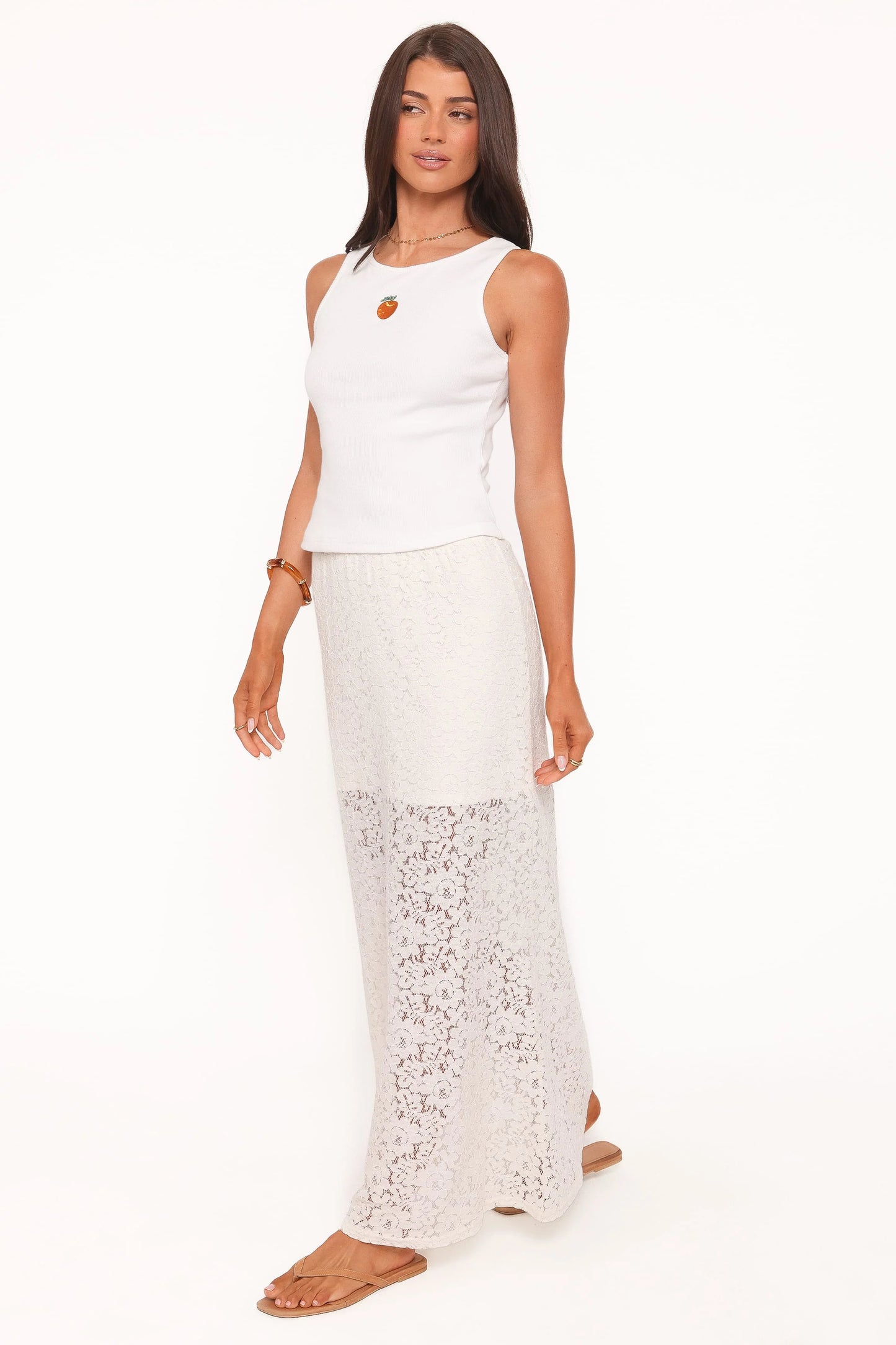 Cassie Lace Maxi Skirt - Cream