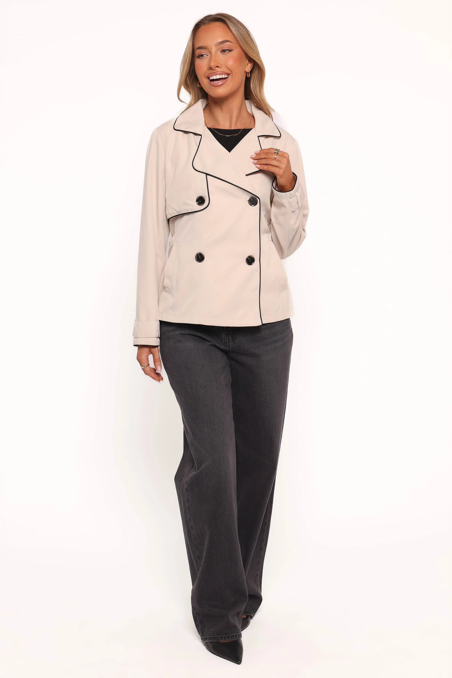 Franklin Cropped Trench - Ecru