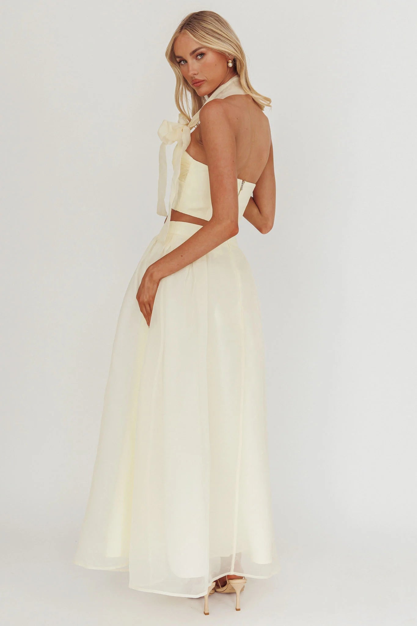 Simple Things Organza Maxi Skirt Butter