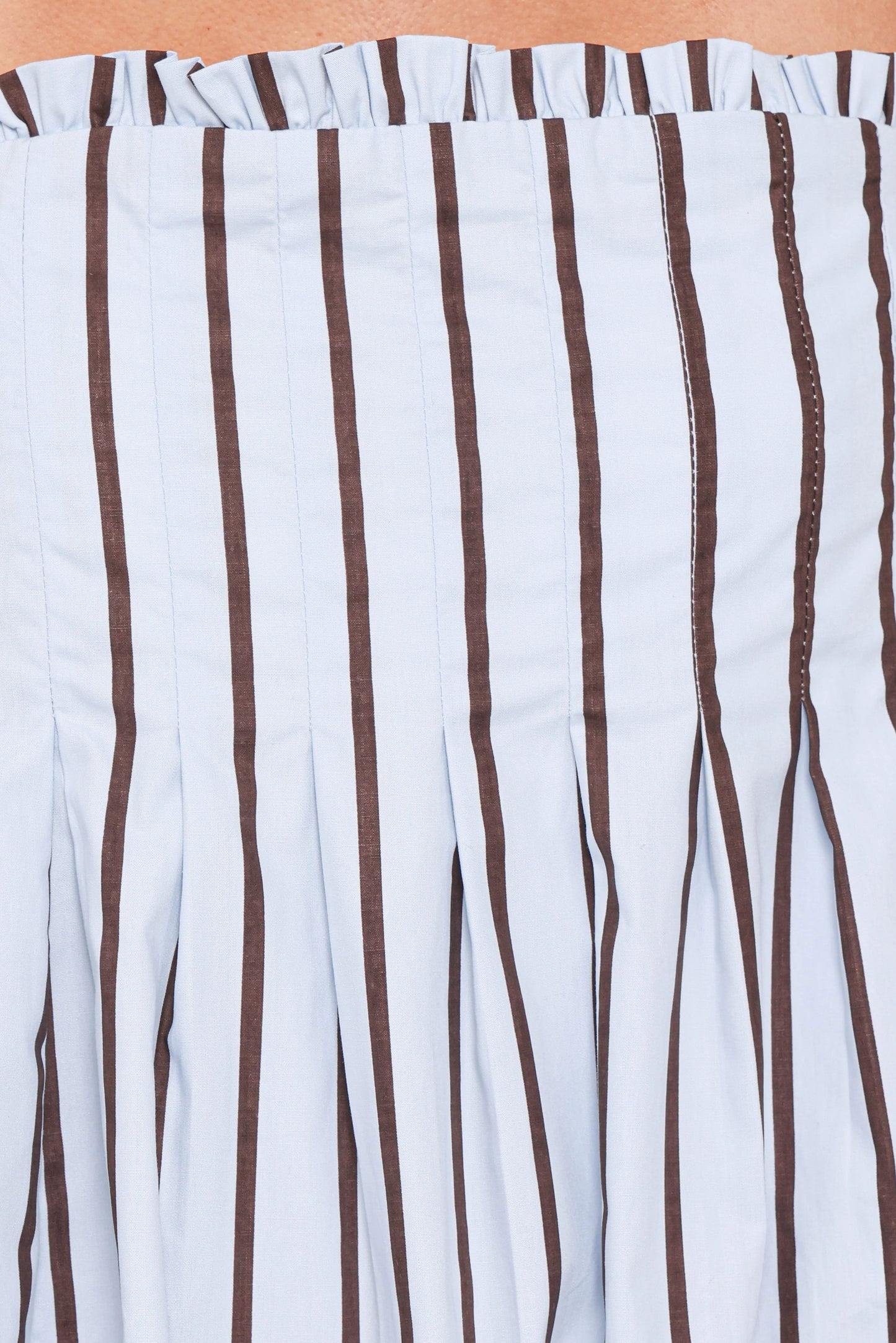 Cole Mini Dress - Blue/Brown Stripe