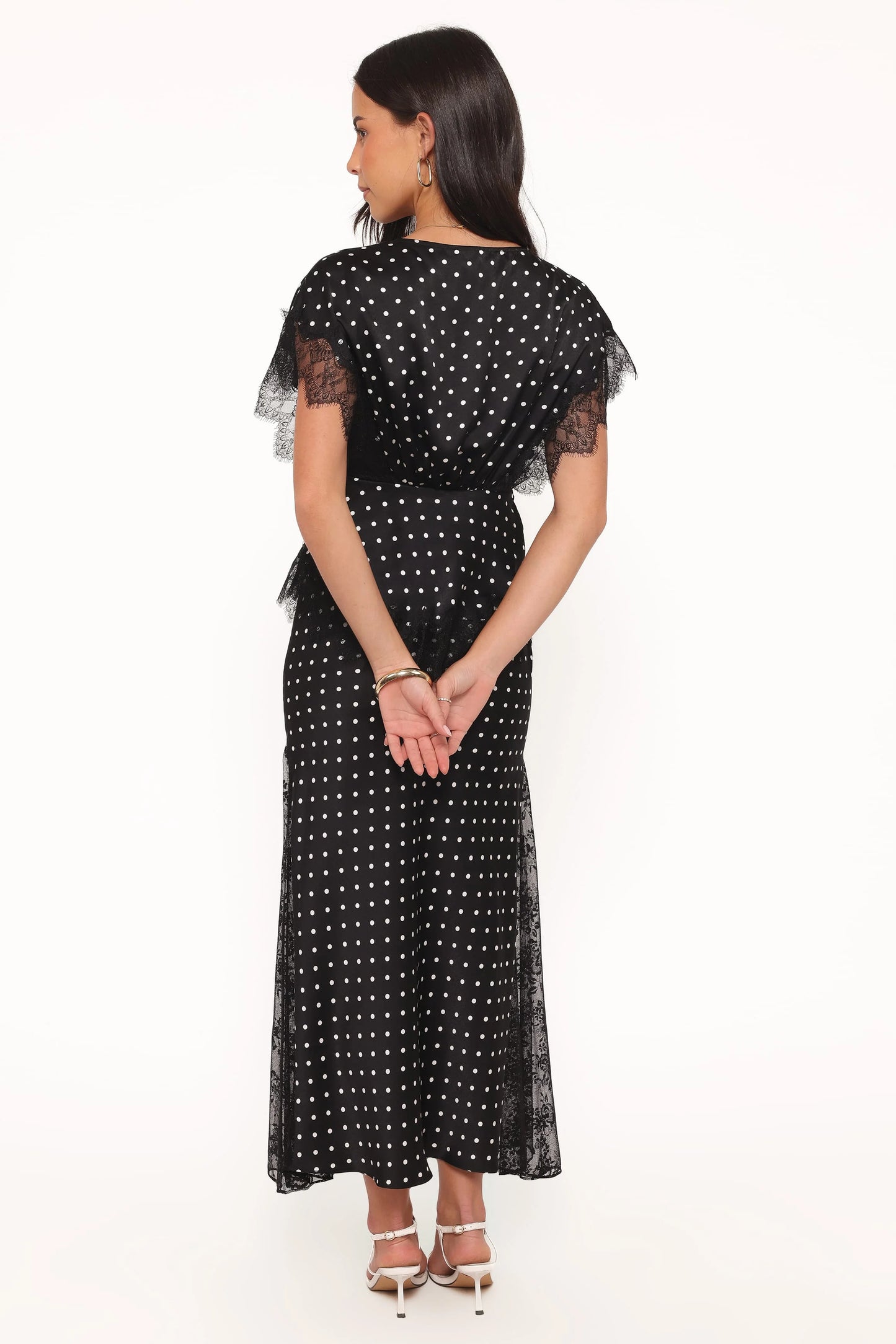 Ailbhe Lace Skirt - Black Polka Dot