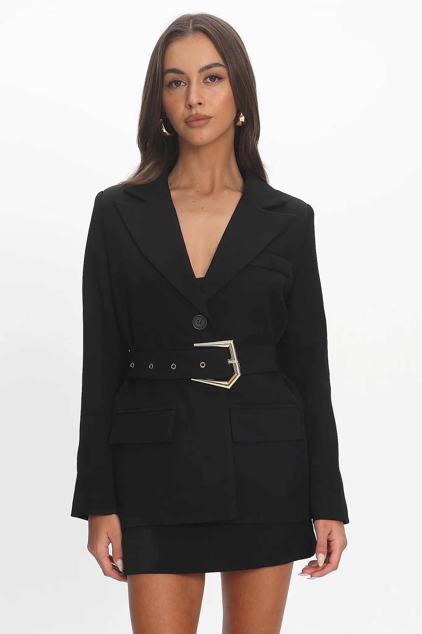 Calira Belted Blazer Black
