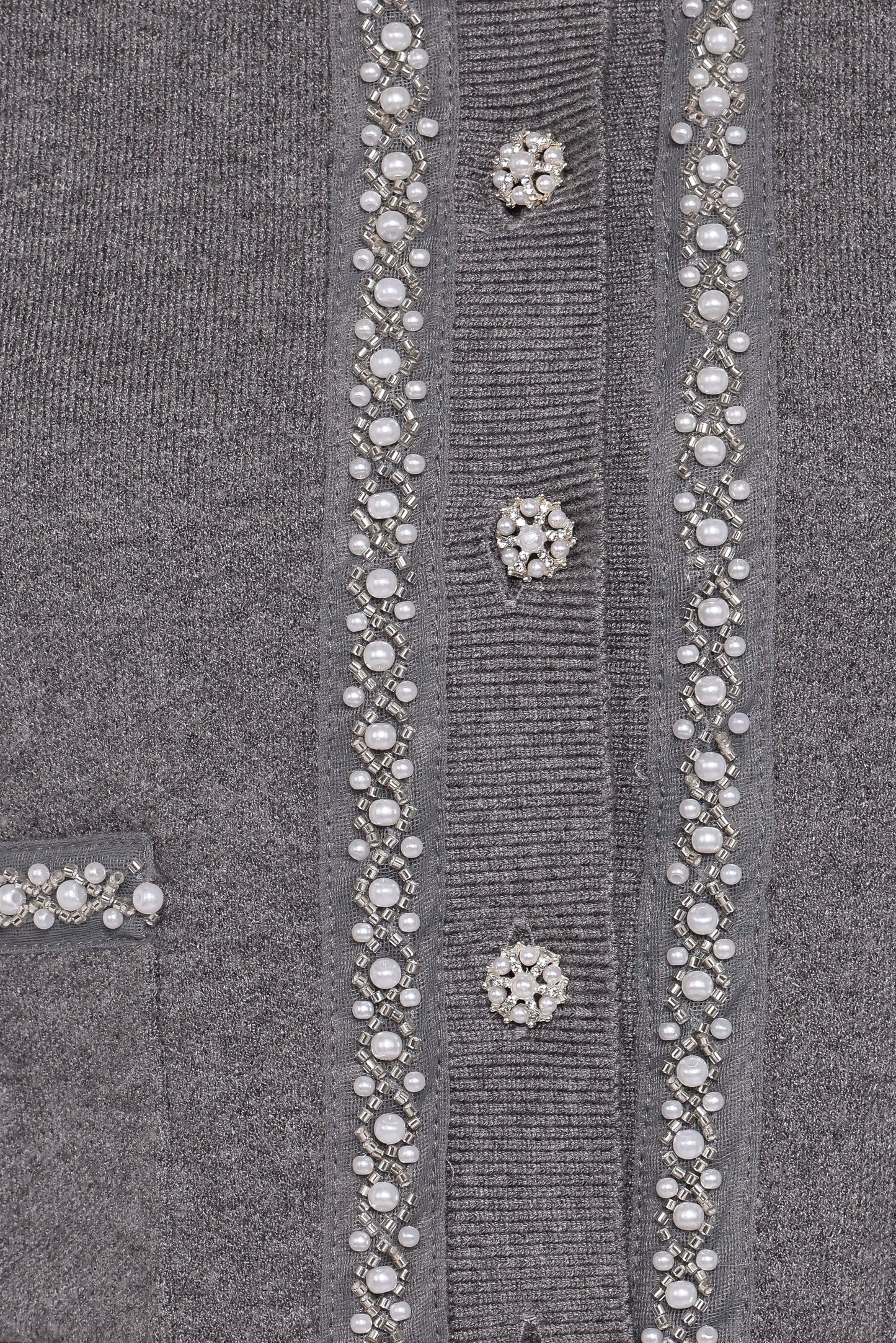 Lumi Pleated Skirt Sweater Set - Grey