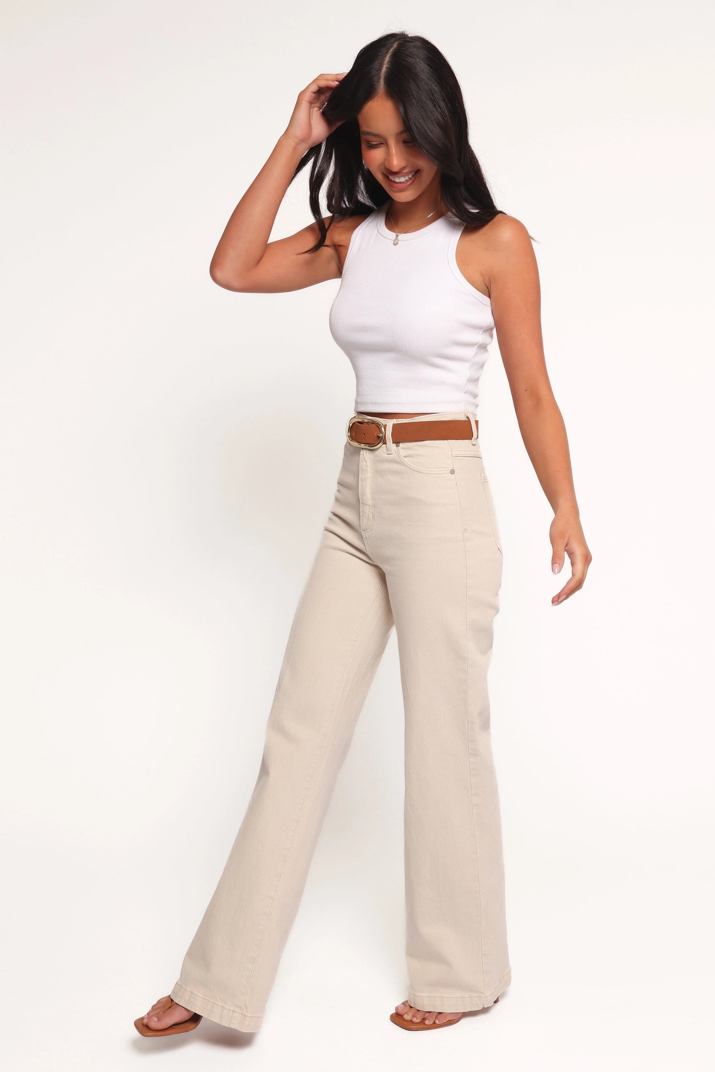 Abrand 94 High Wide Jeans - Bone