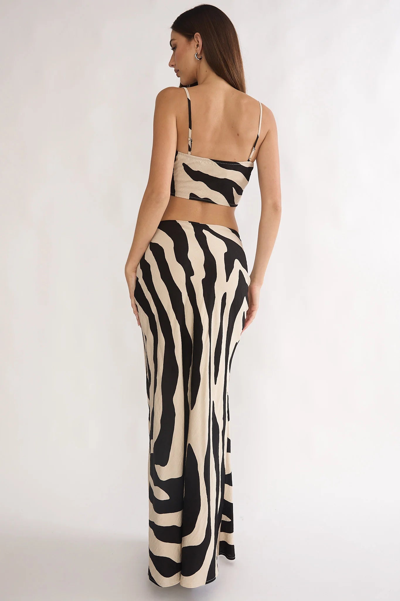 Blythe Maxi Skirt Zebra Black