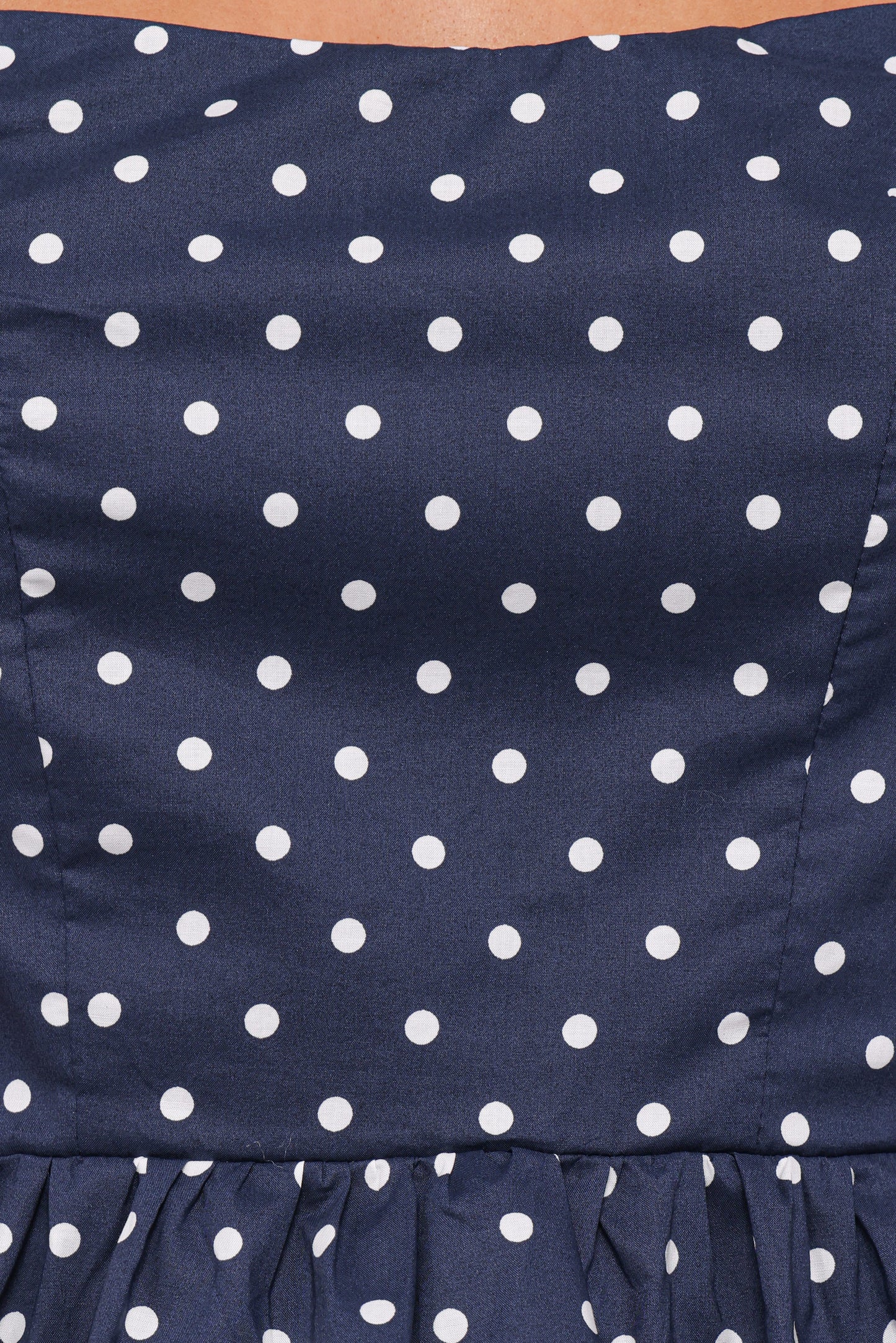 Paula Open Tie Back Top - Navy