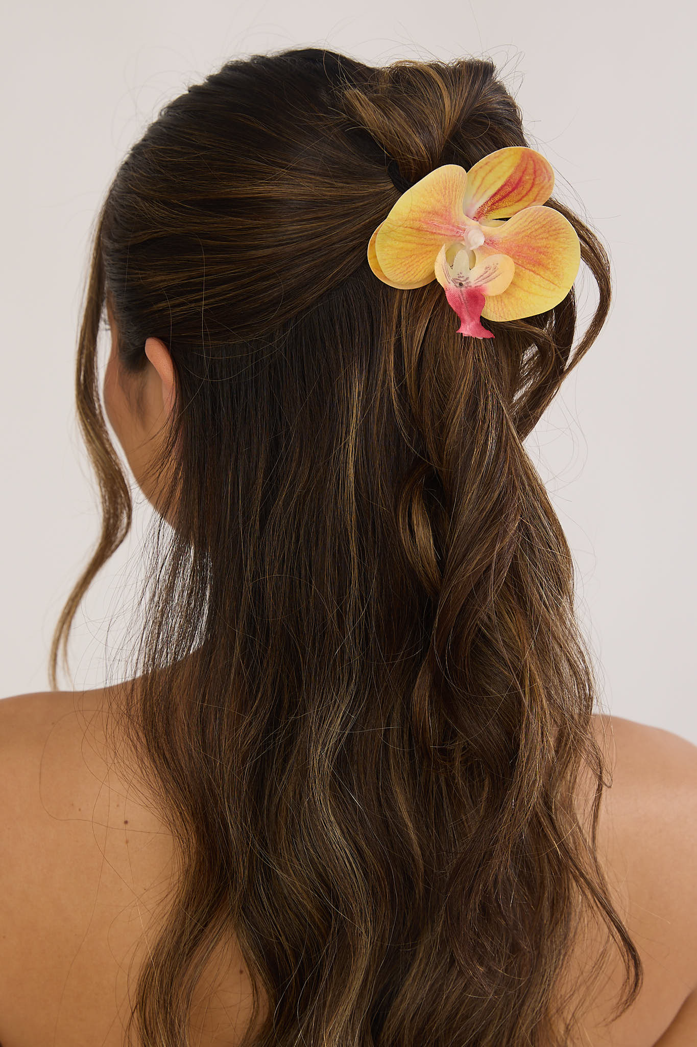 Orchid Hair Pin Peach