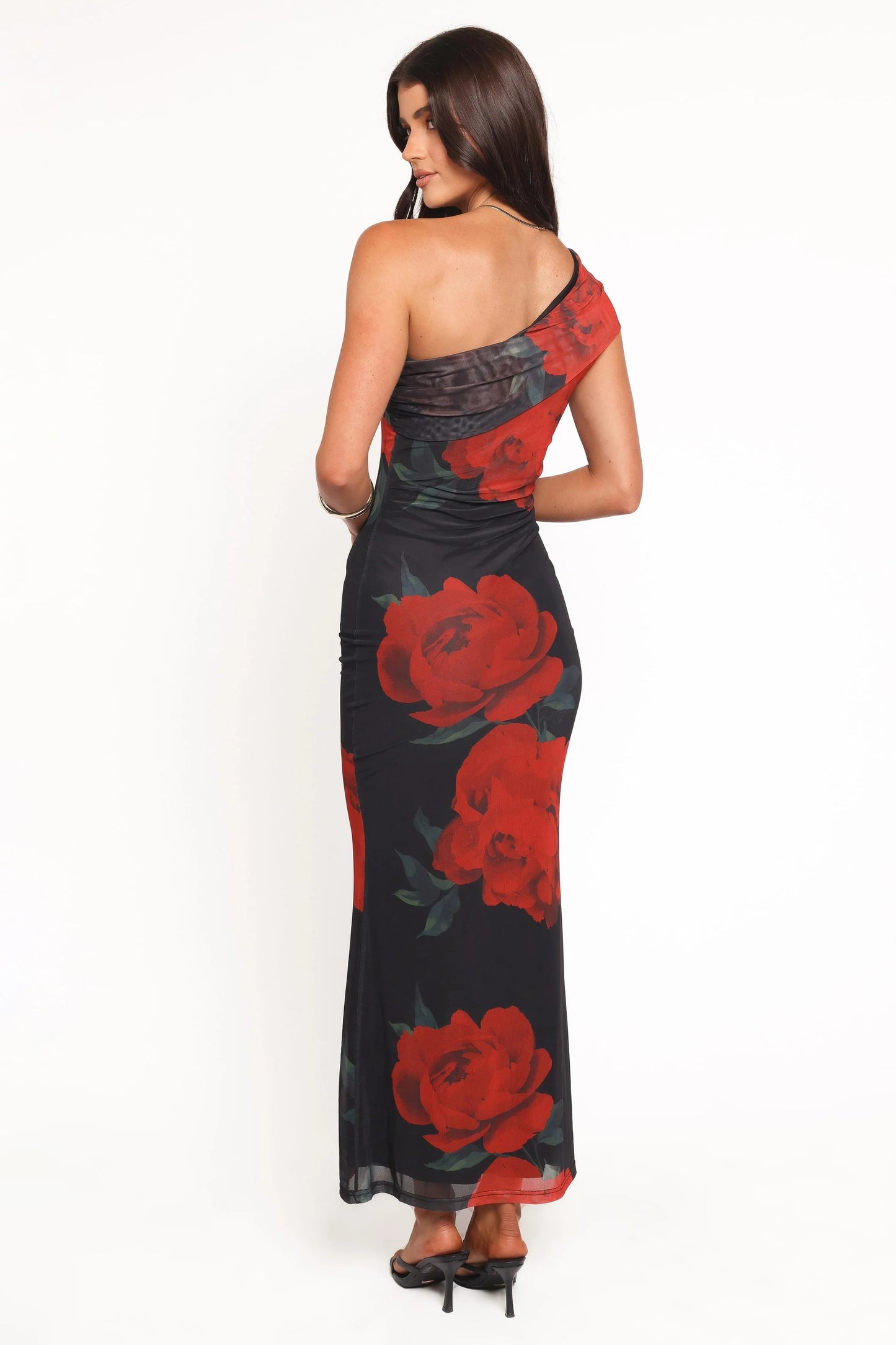 Gerri Off Shoulder Maxi Dress - Black Floral