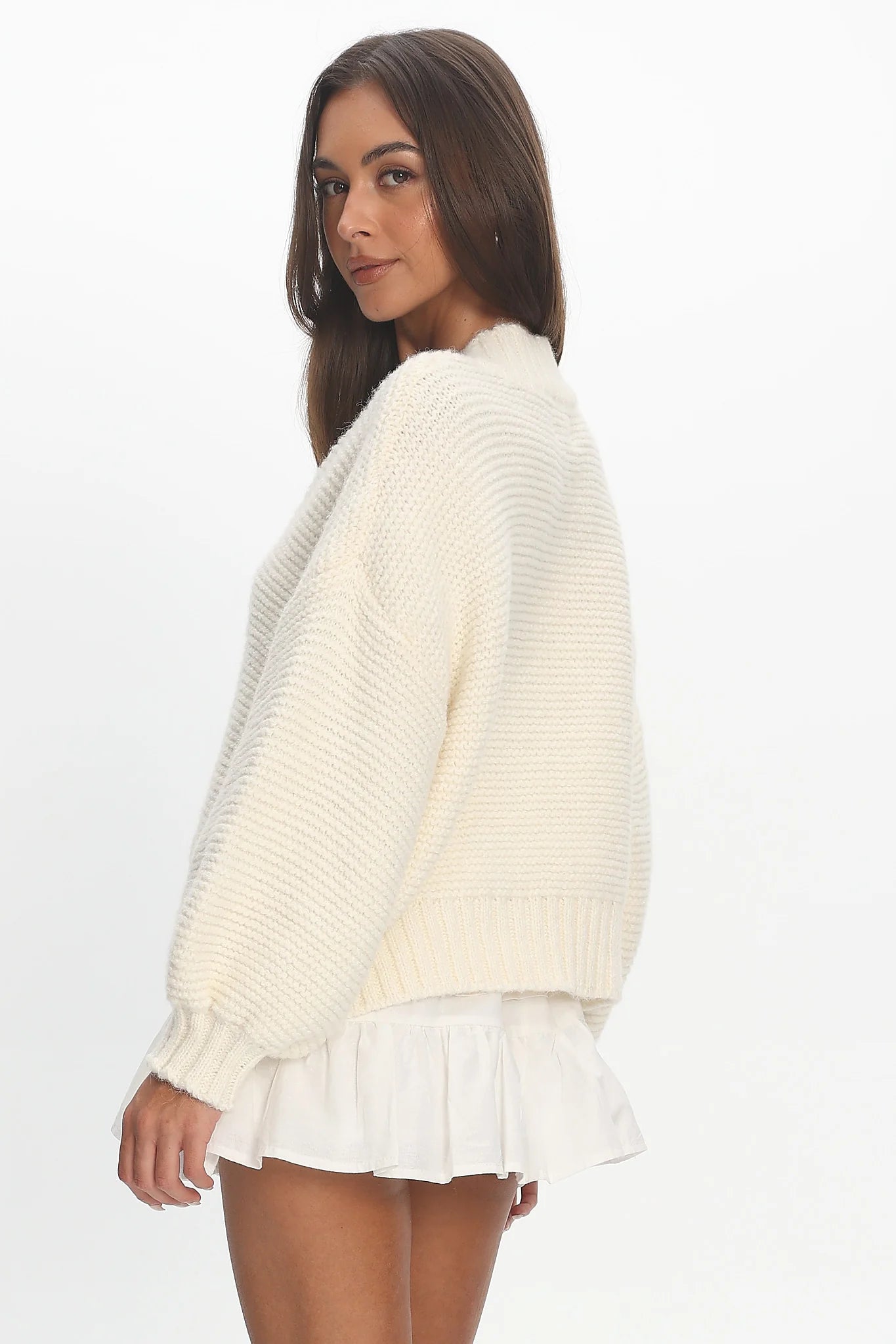 Samaya Chunky Knit Sweater Cream