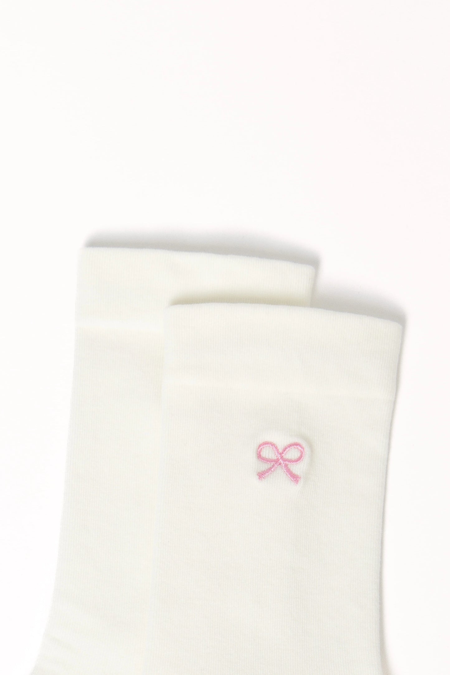 Elsie Bow Socks - White
