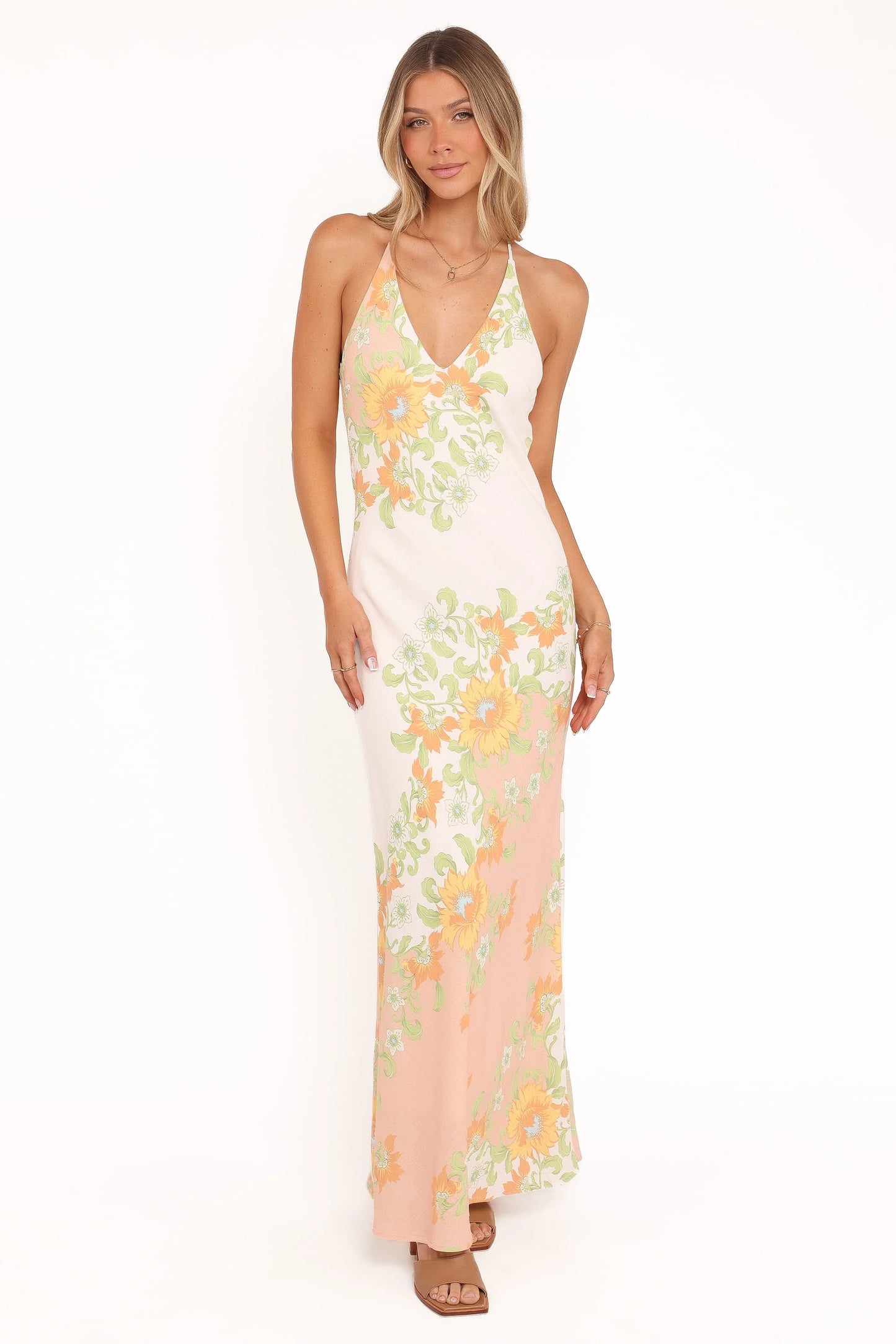 Haruki Maxi Dress - Yellow Spring Floral