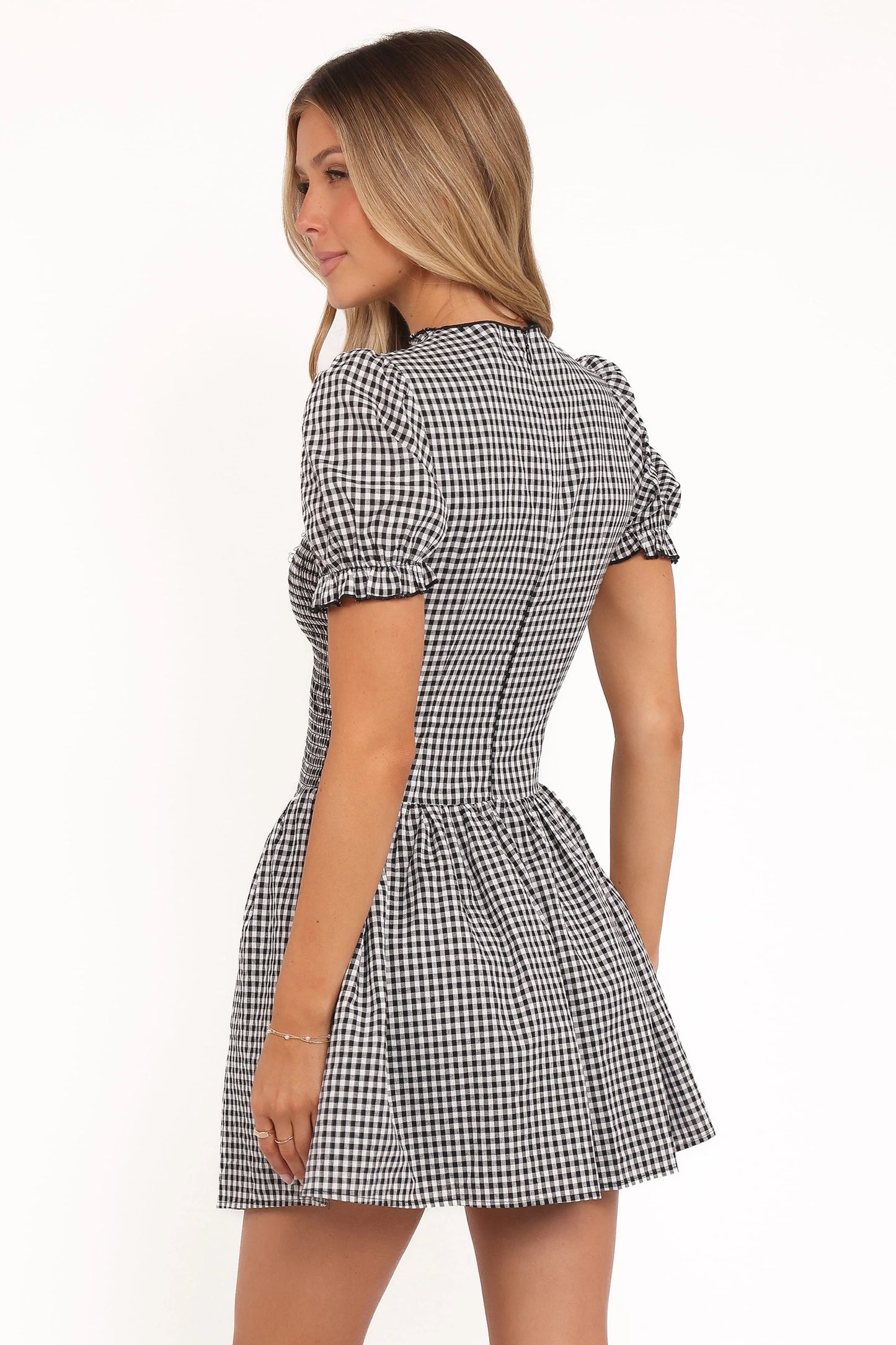 Celine Mini Dress - Black Gingham