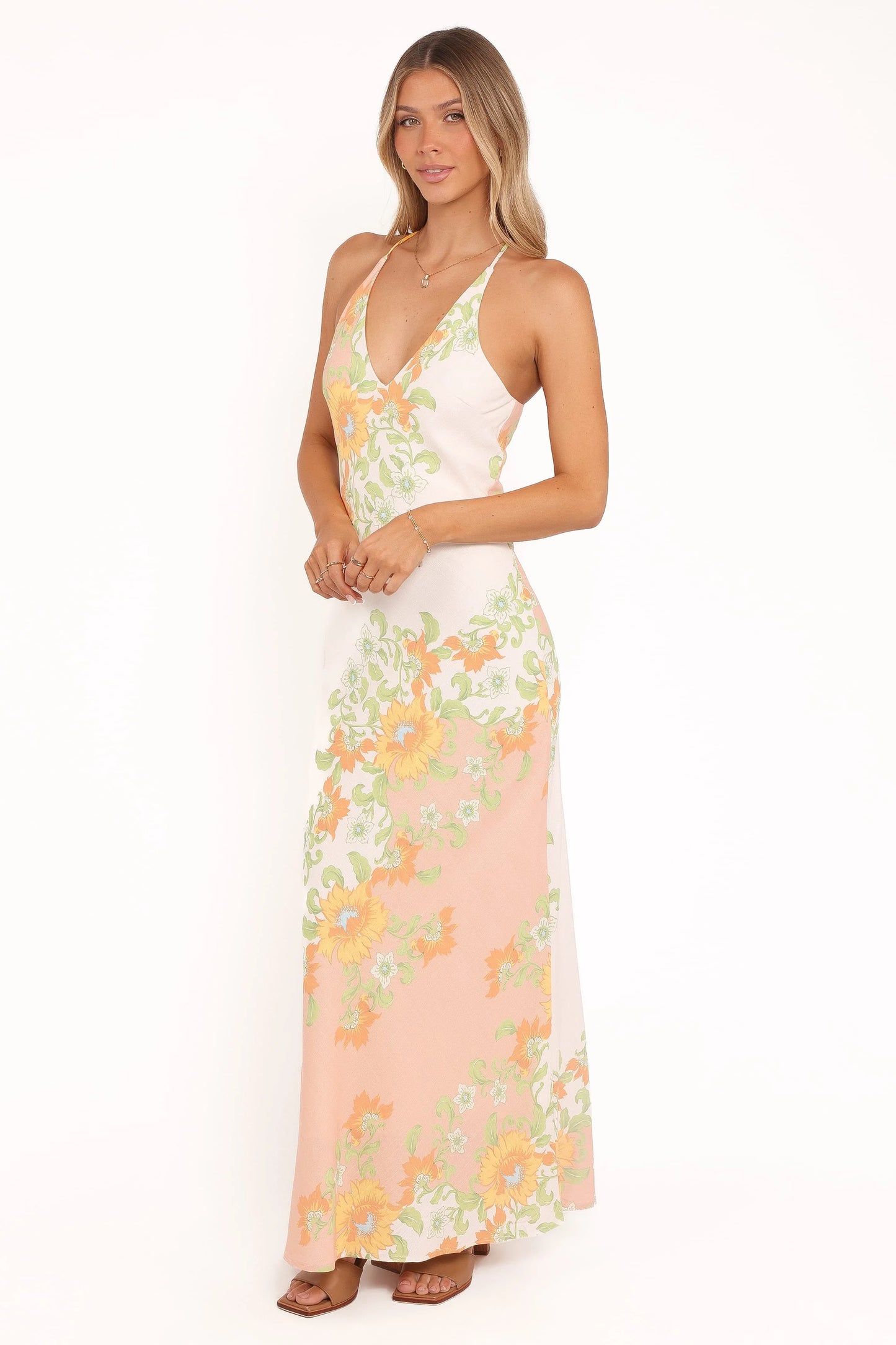 Haruki Maxi Dress - Yellow Spring Floral