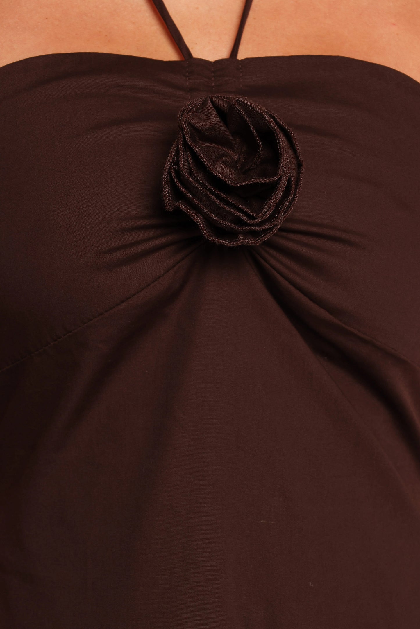 Soleila Halter Maxi Dress - Chocolate