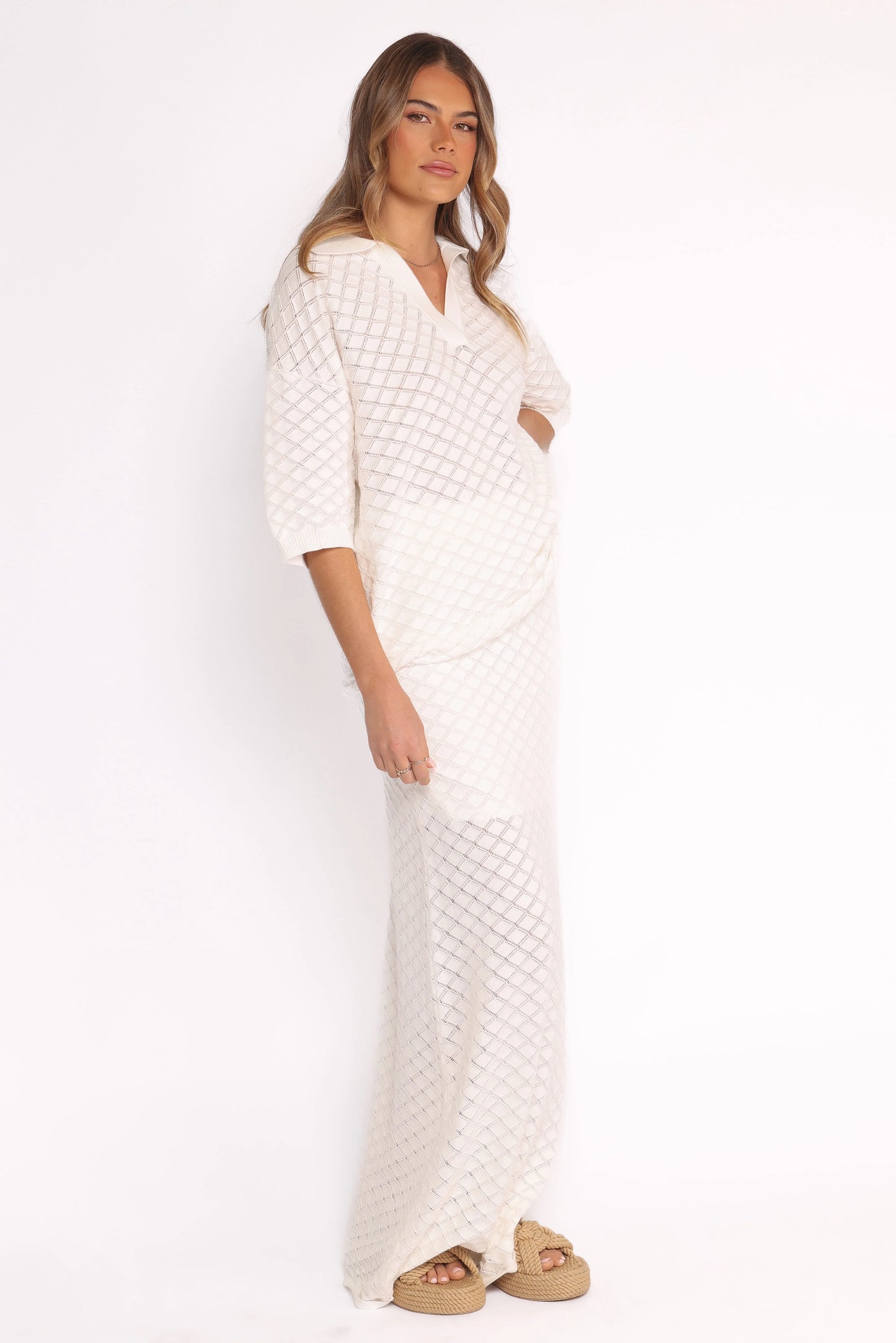 Meera Midi Skirt - White