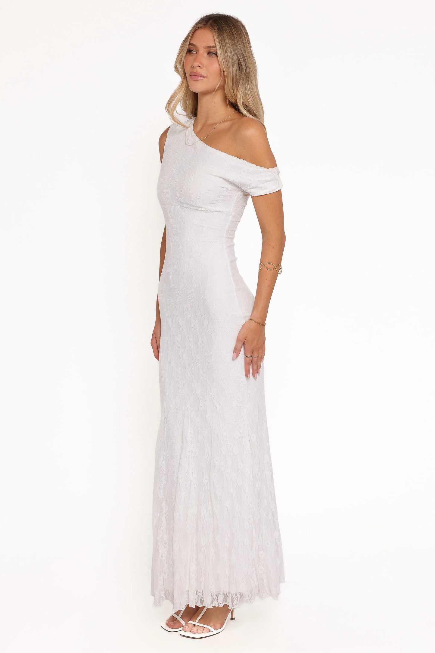 Evelon Off Shoulder Maxi Dress - White