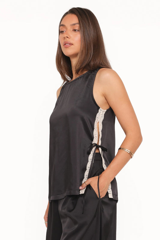 Coleman Side Slit Top - Black