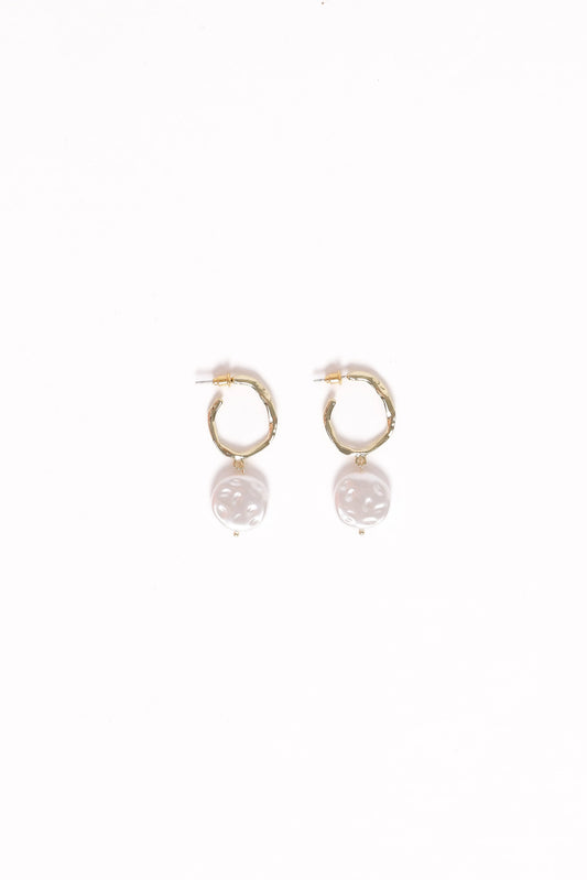 Carina Pearl Earrings - Gold