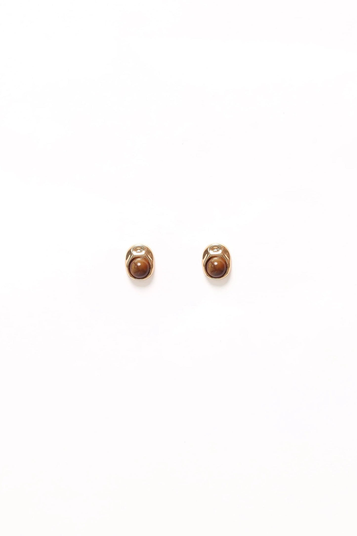 Nova Earrings - Brown/Gold