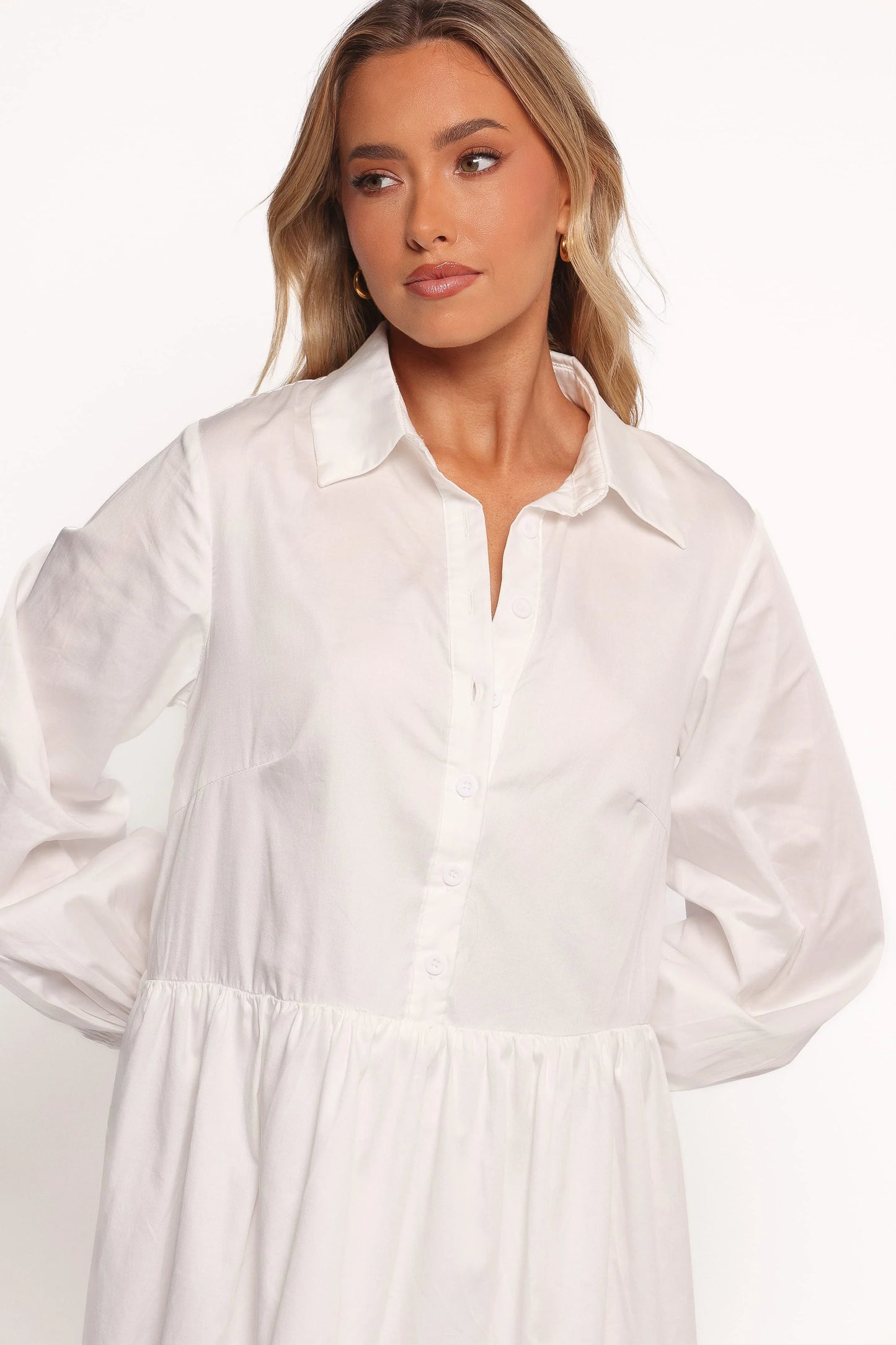 Carlotta Long Sleeve Mini Dress - White