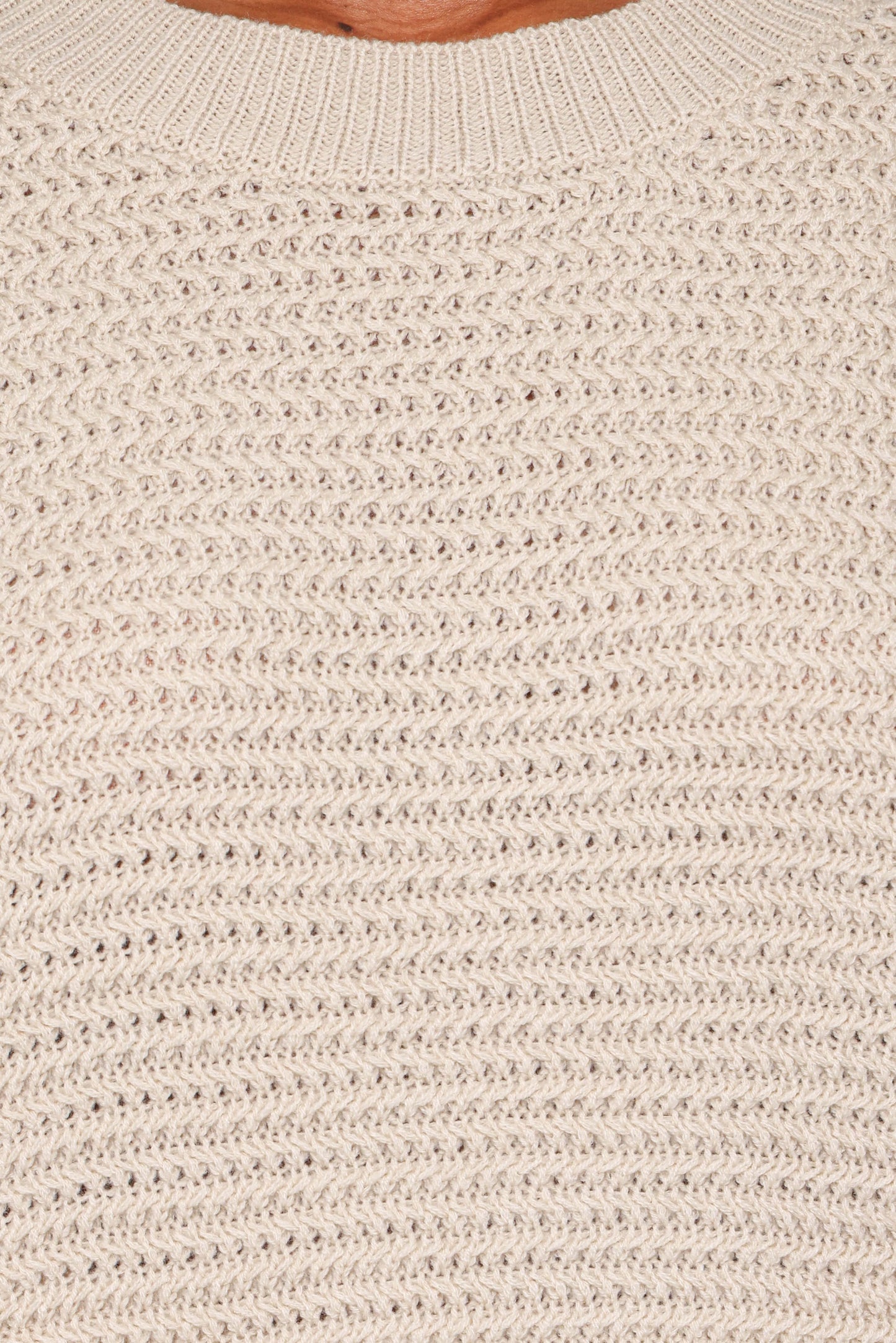 Melane Open Stitch Sweater - Beige