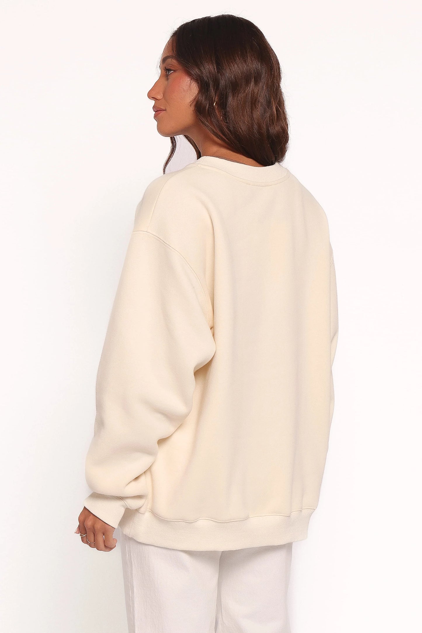 Flower Garden Graphic Sweatshirt - Cream