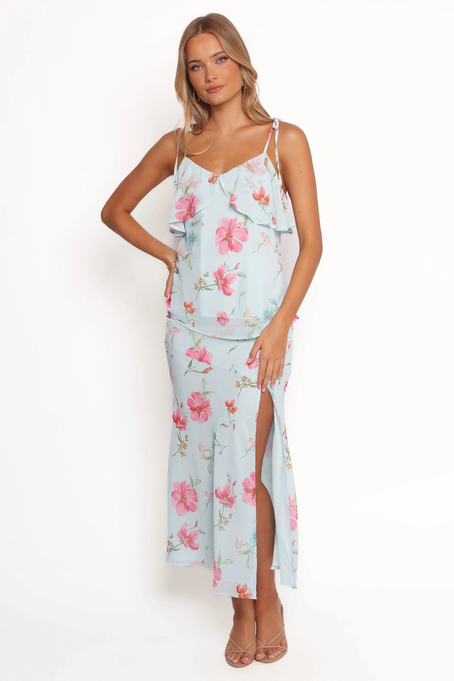 Valeria Skirt Set - Blue Floral