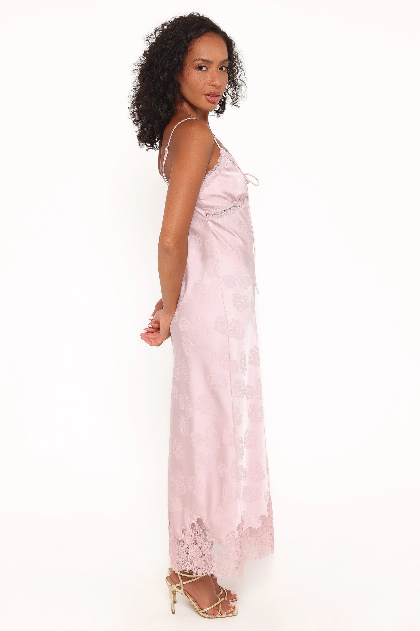 Melita Lace Maxi Dress - Pink