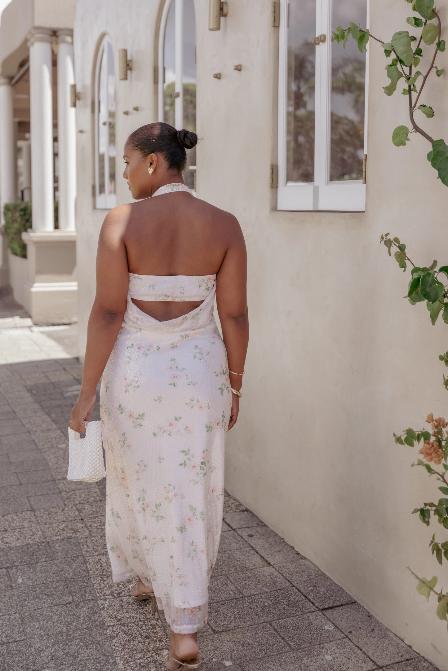 Lunara Maxi Dress - Sequin Floral