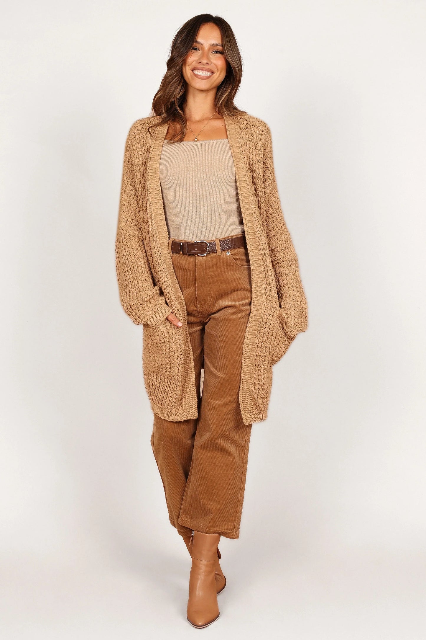 Leyonie Cardigan - Tan