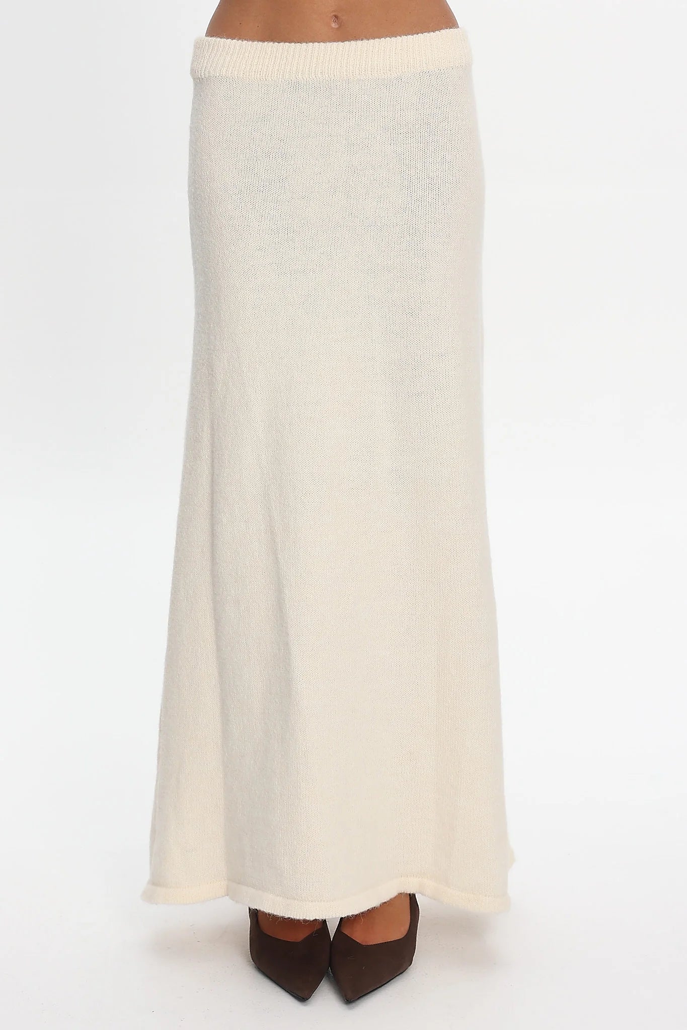 Duma Knit Maxi Skirt Cream