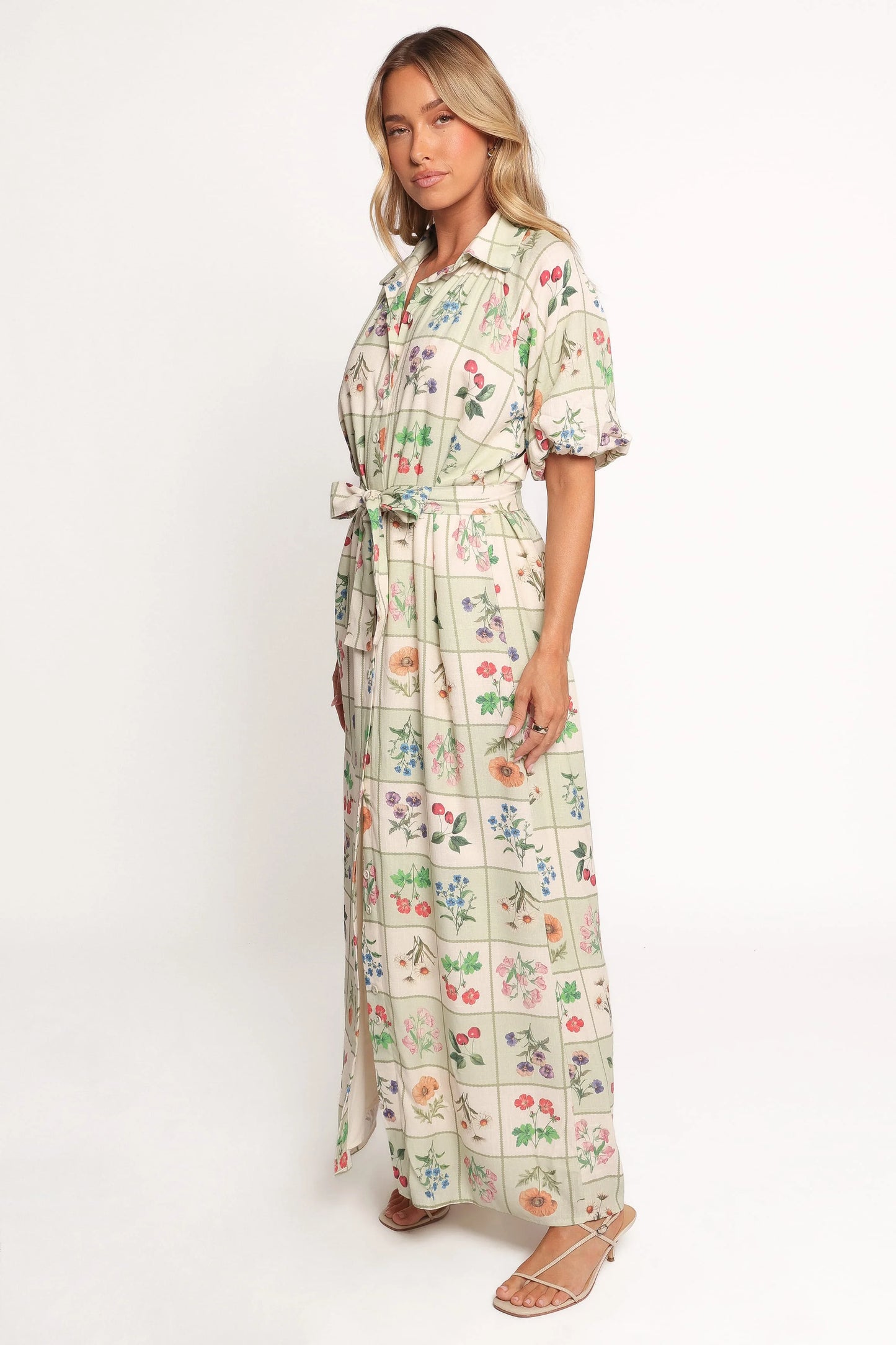 James Button Through Maxi Dress - Flower Market