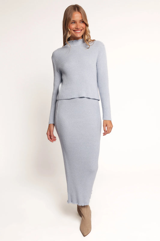 Payton Knitted Set - Light Blue
