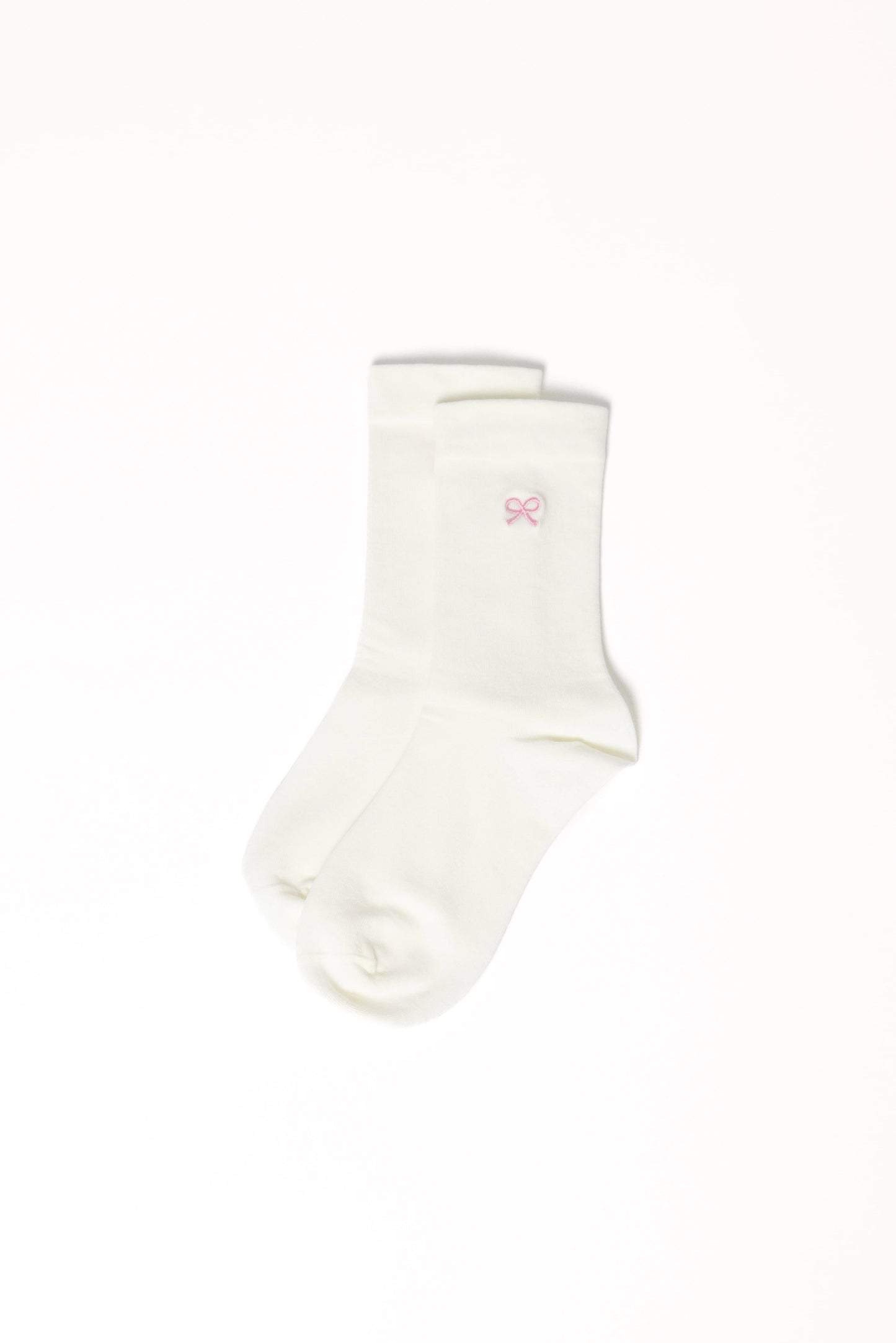 Elsie Bow Socks - White