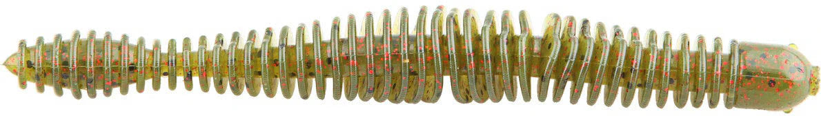 Big Bite Baits Coontail Worm 4 3/4 inch Ribbed Worm