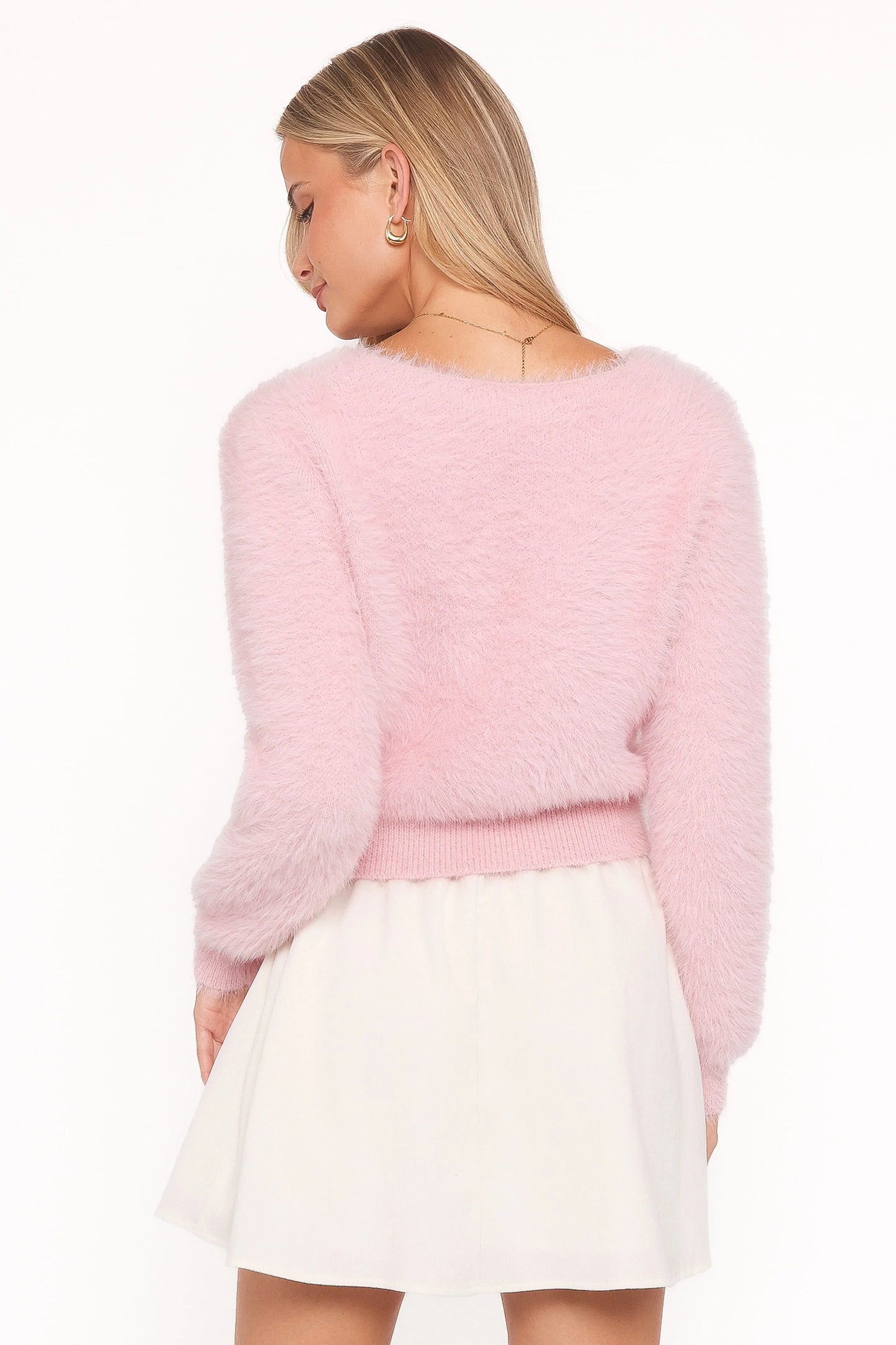 Evelin Cropped Cardigan - Pink