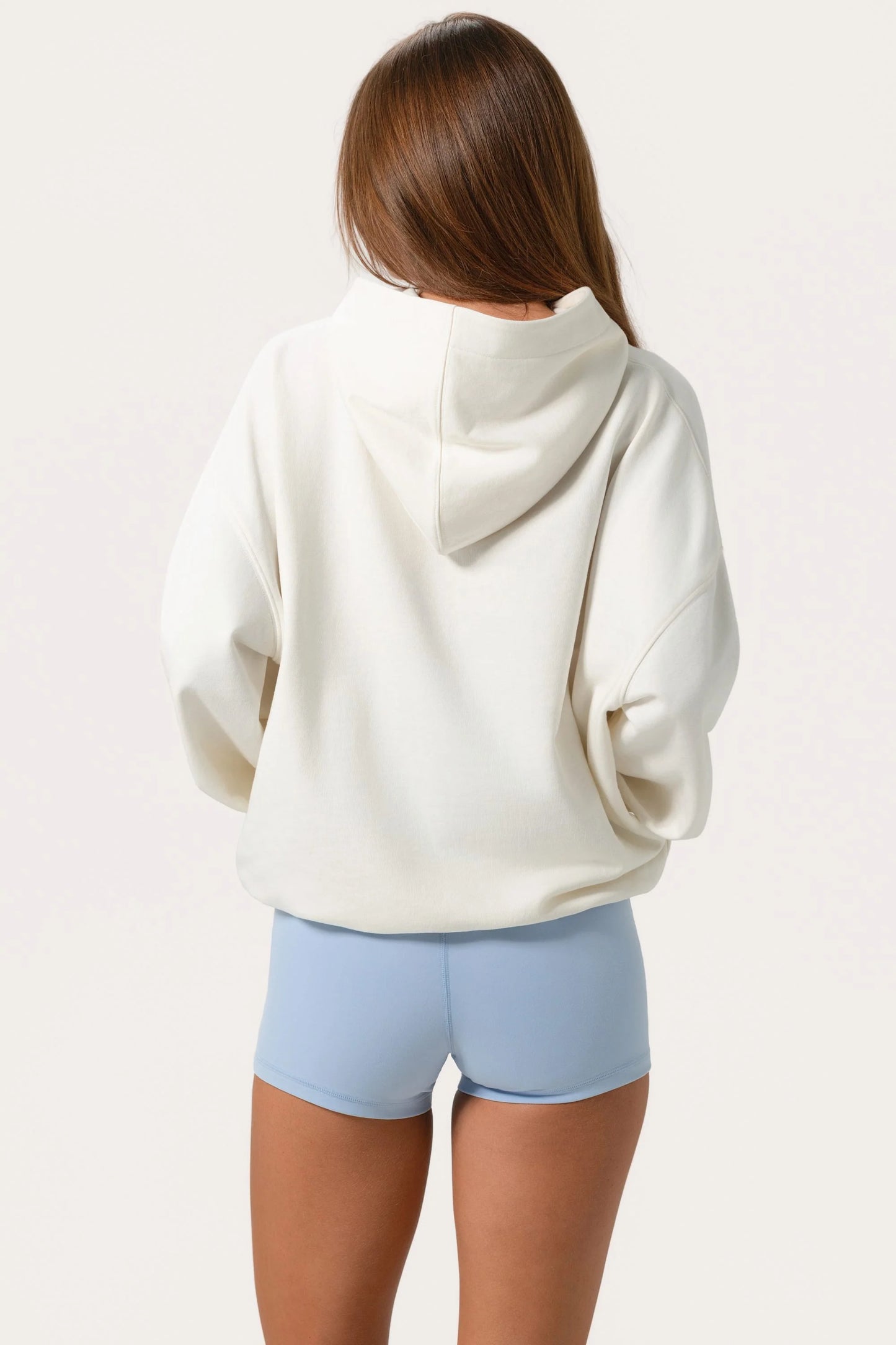 Oversized Applique Hoodie in Milk