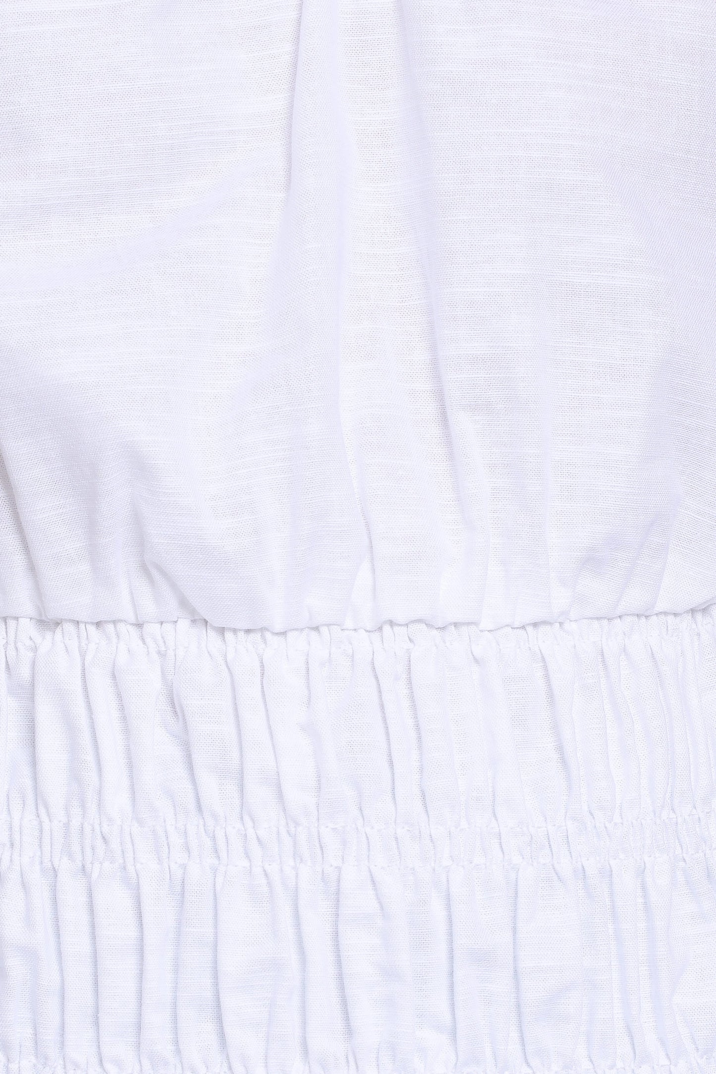 Lucilla Shirred Waist Top - White