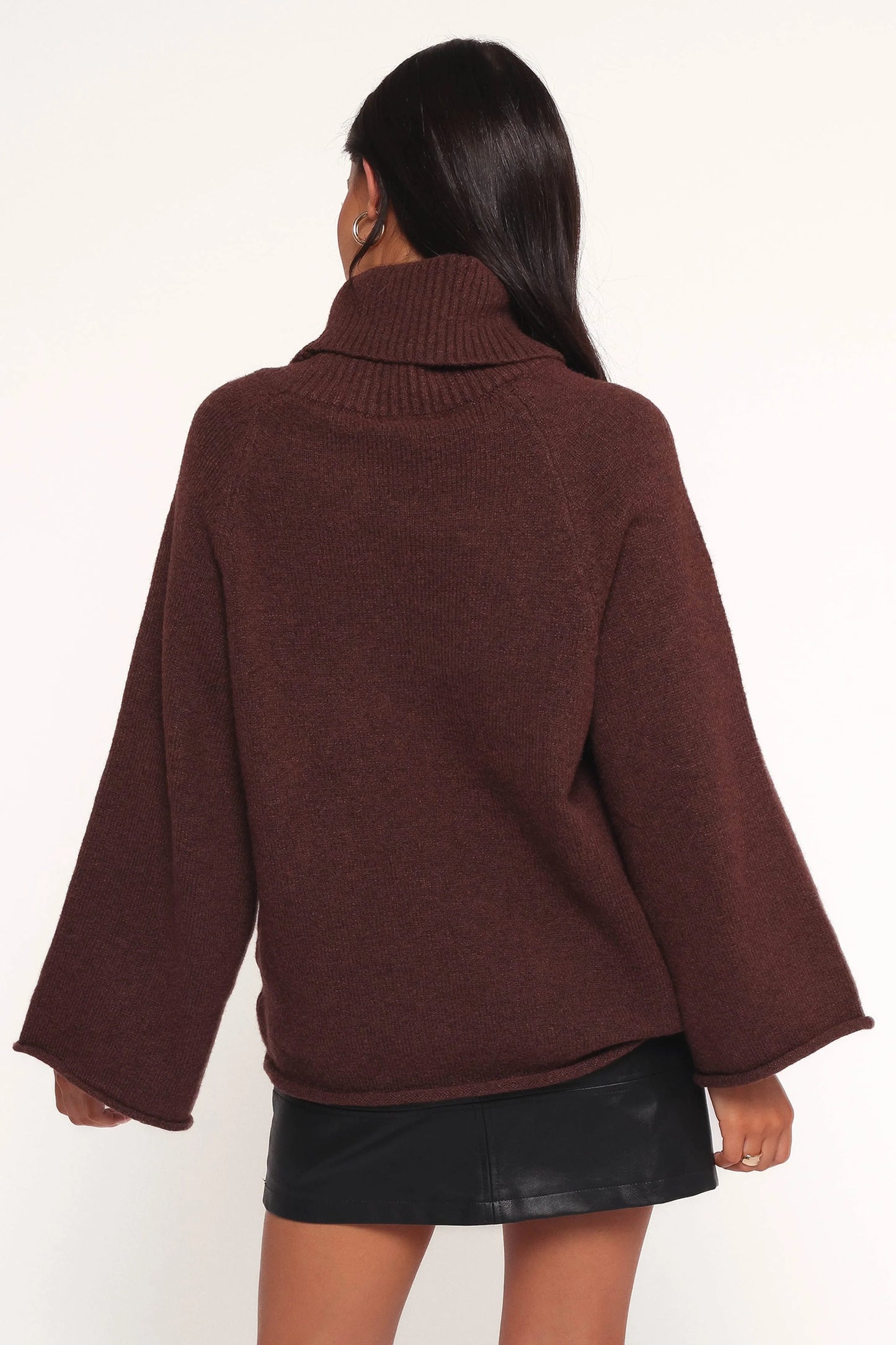 Bindy Cowlneck Knit Sweater - Brown