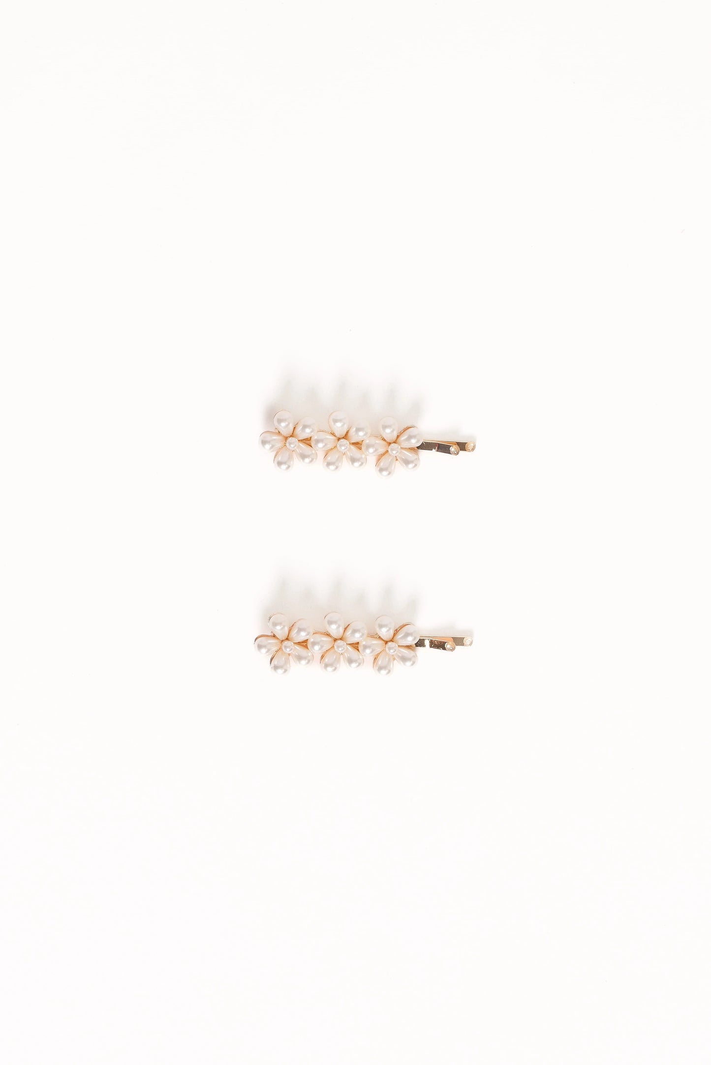 Isabella Hair Clip Set - Pearl