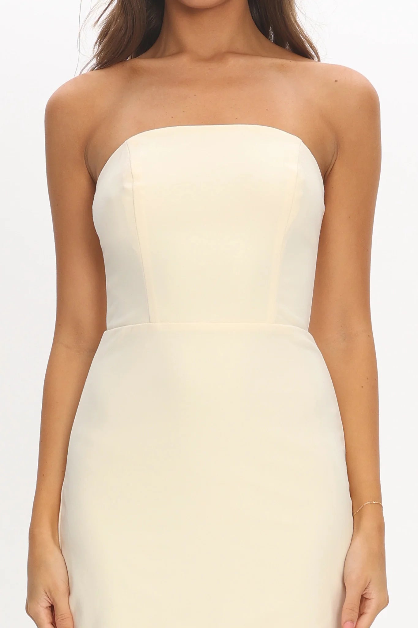 Divora Embellished Hem Maxi Dress Butter