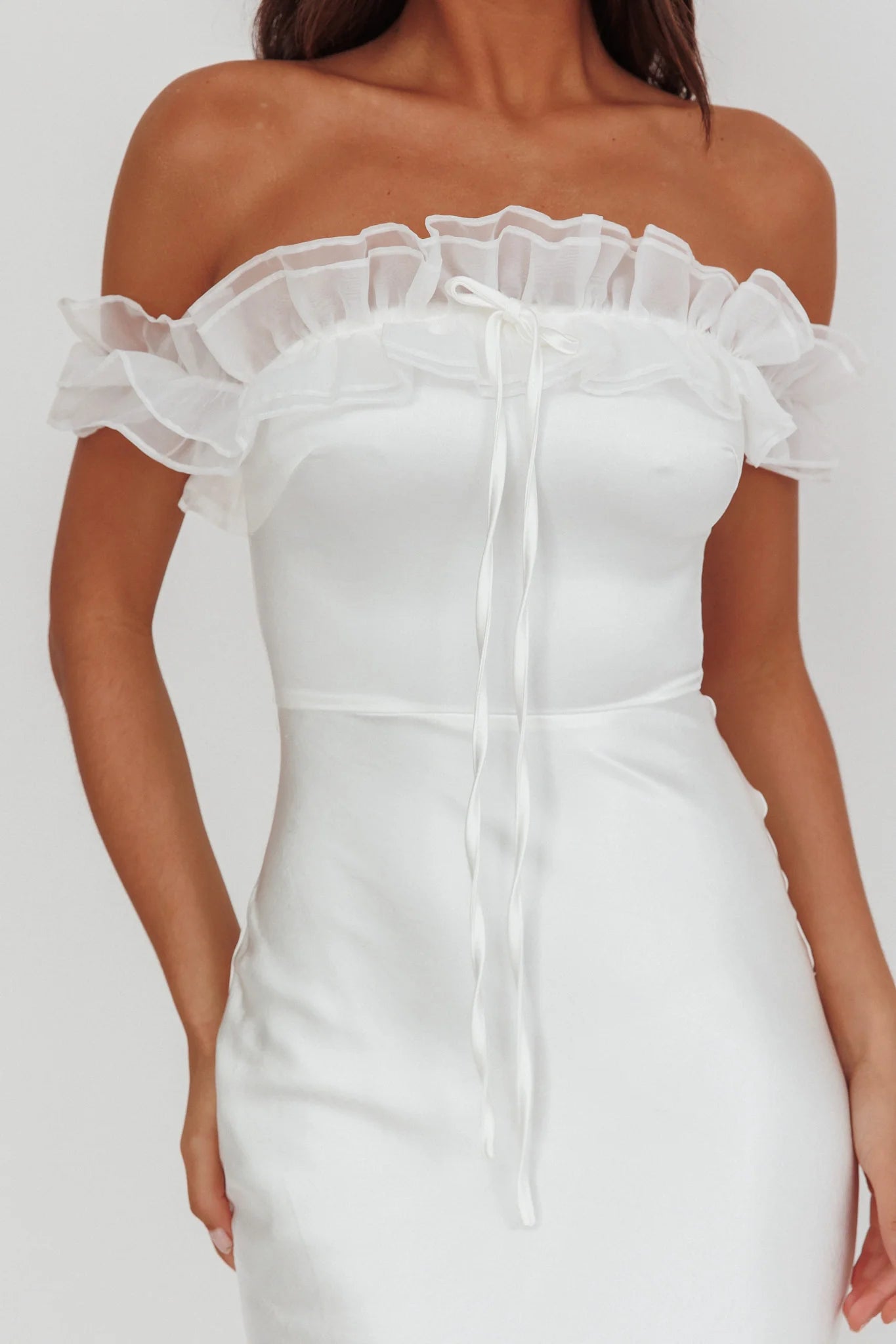 Summerfield Off-Shoulder Maxi Dress White