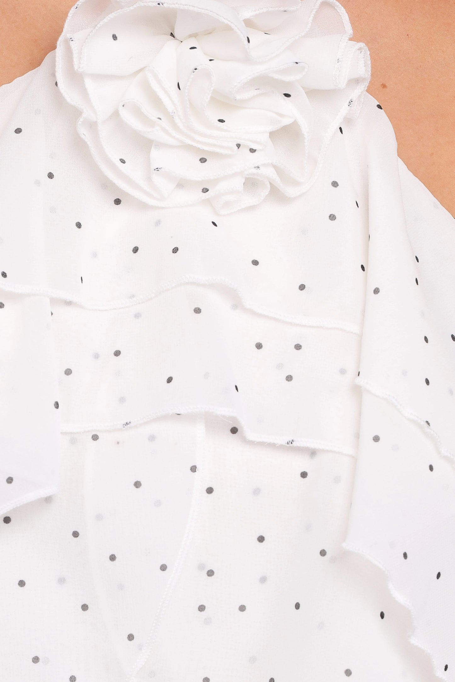 Kit Ruffled Skort Set - White Polka Dot