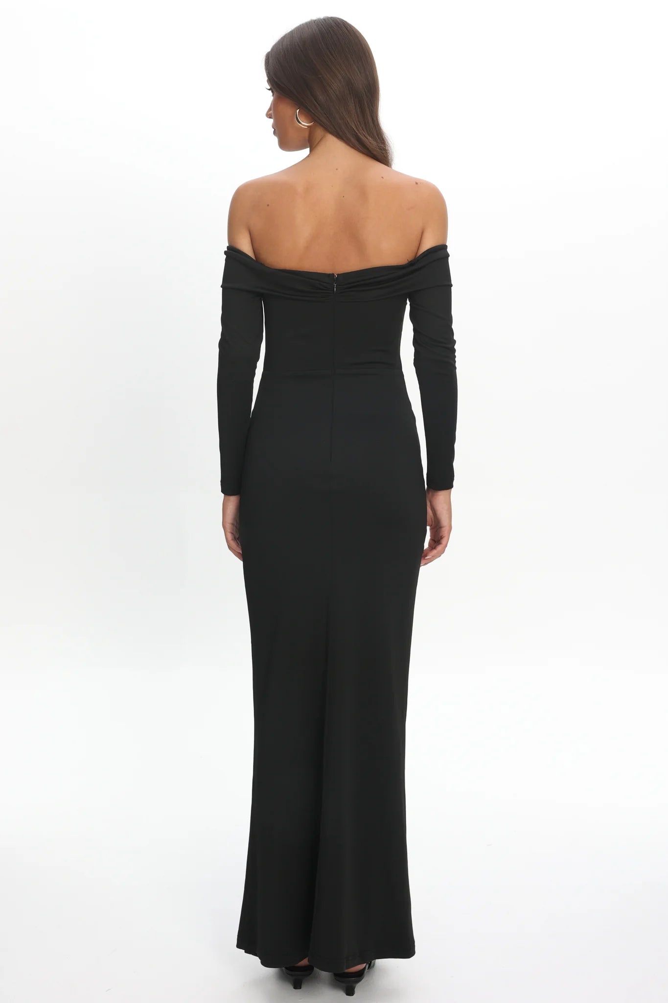 Oliana Twist Bust Maxi Dress Black