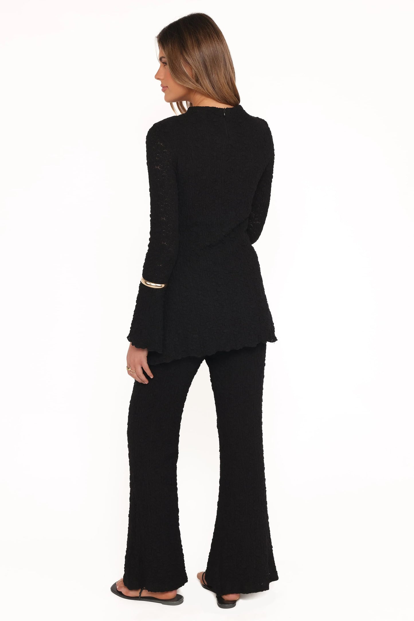 Gracie Lace Pant Set - Black
