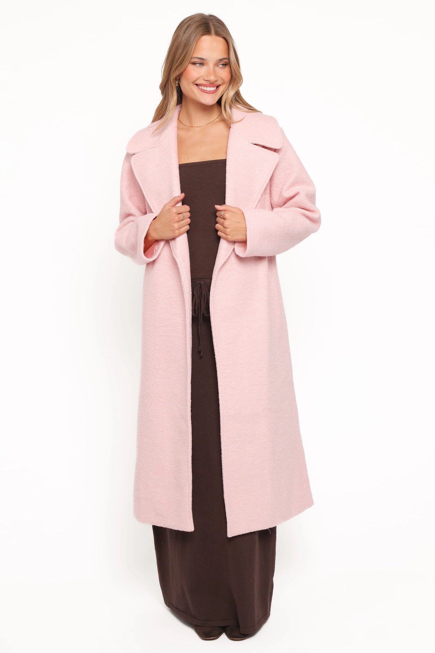 Jazzie Boucle Coat - Baby Pink