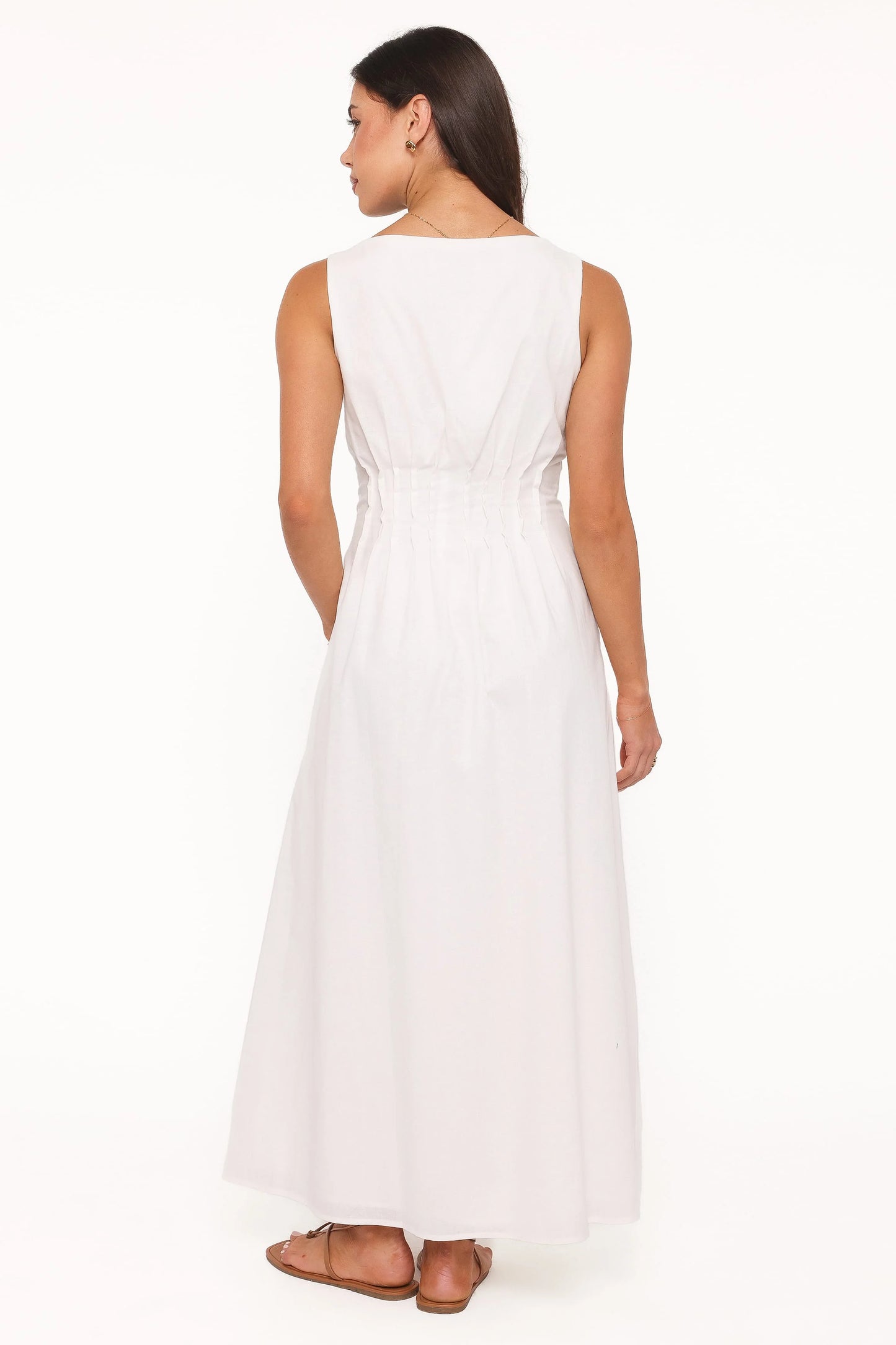 Prunella Midi Dress - White