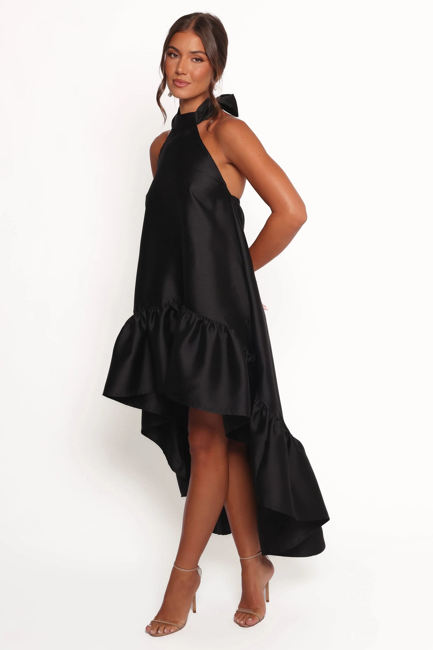 Soren Halterneck Midi Dress - Black